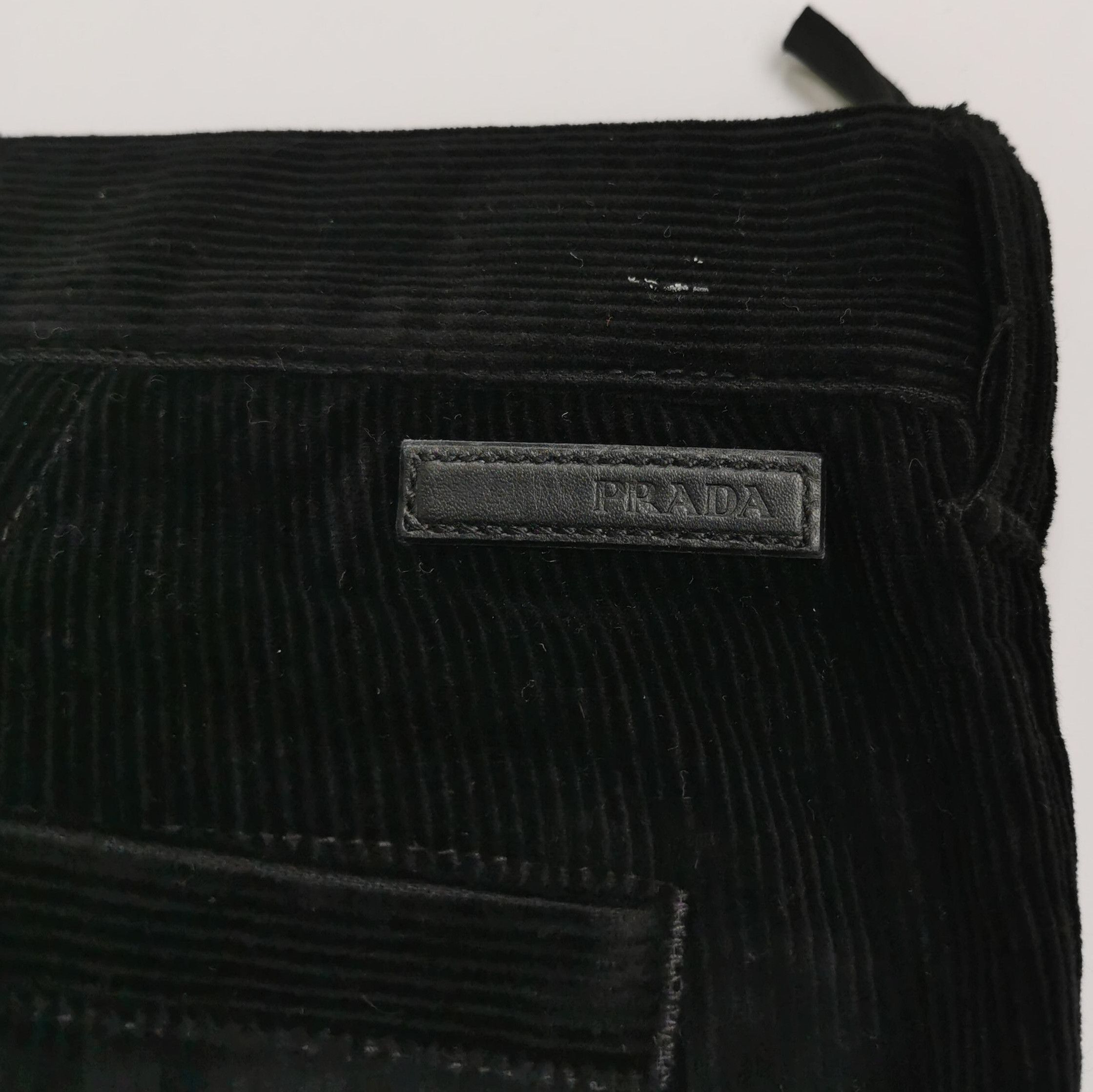 Prada Prada Logo Cotton Trousers in Black 0089 Size 42" / US 20 - 3 Thumbnail