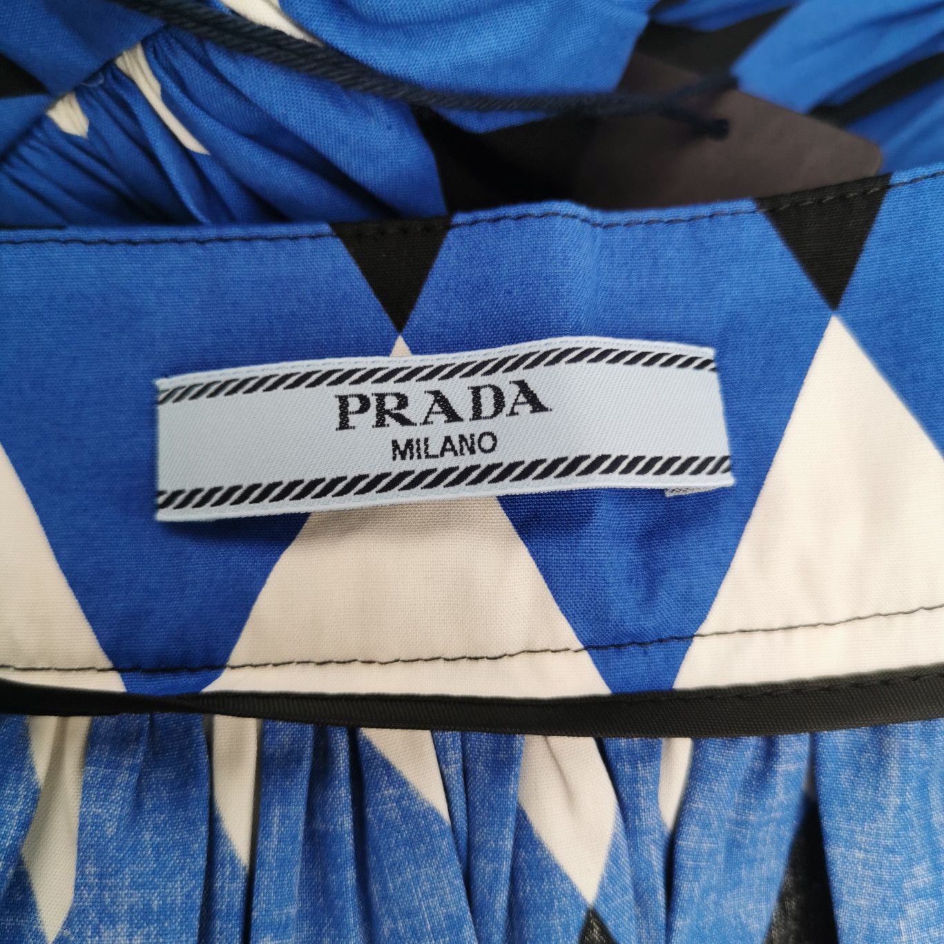Prada Prada Color-Block Cotton Midi Skirt 0089 Size 42" / US 20 - 5 Thumbnail