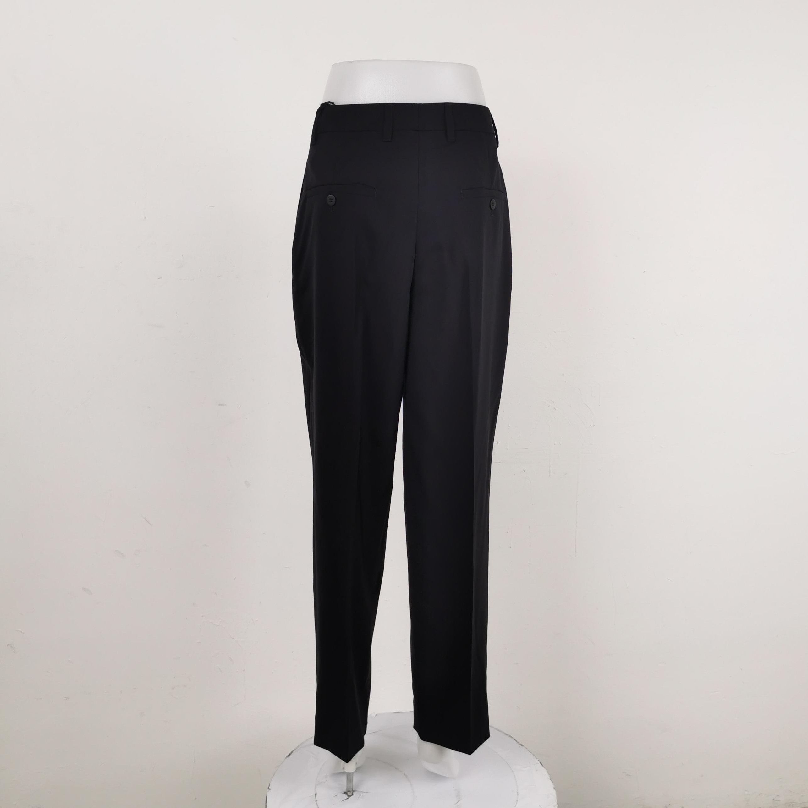 Prada Prada Black Wool Trousers Size 40 0089 Size 40" / US 18 - 2 Thumbnail