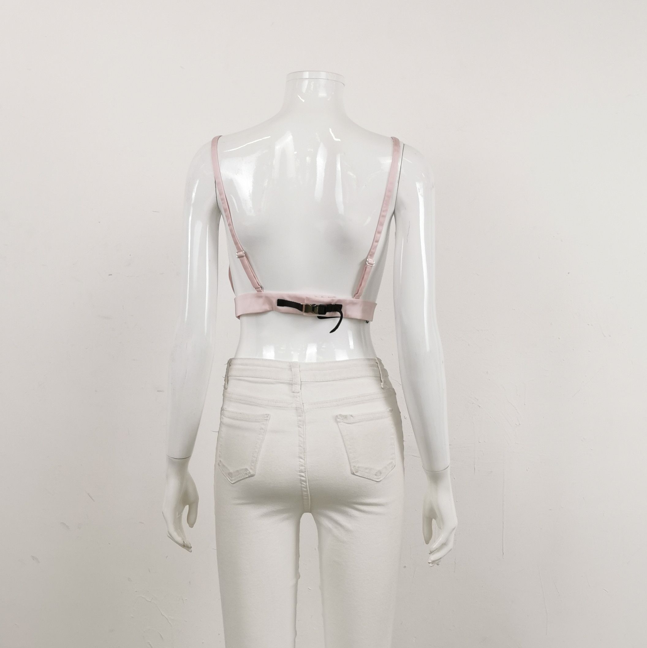Prada Prada Pink Triangle Logo Cami Top 0089 Size L / US 10 / IT 46 - 2 Thumbnail