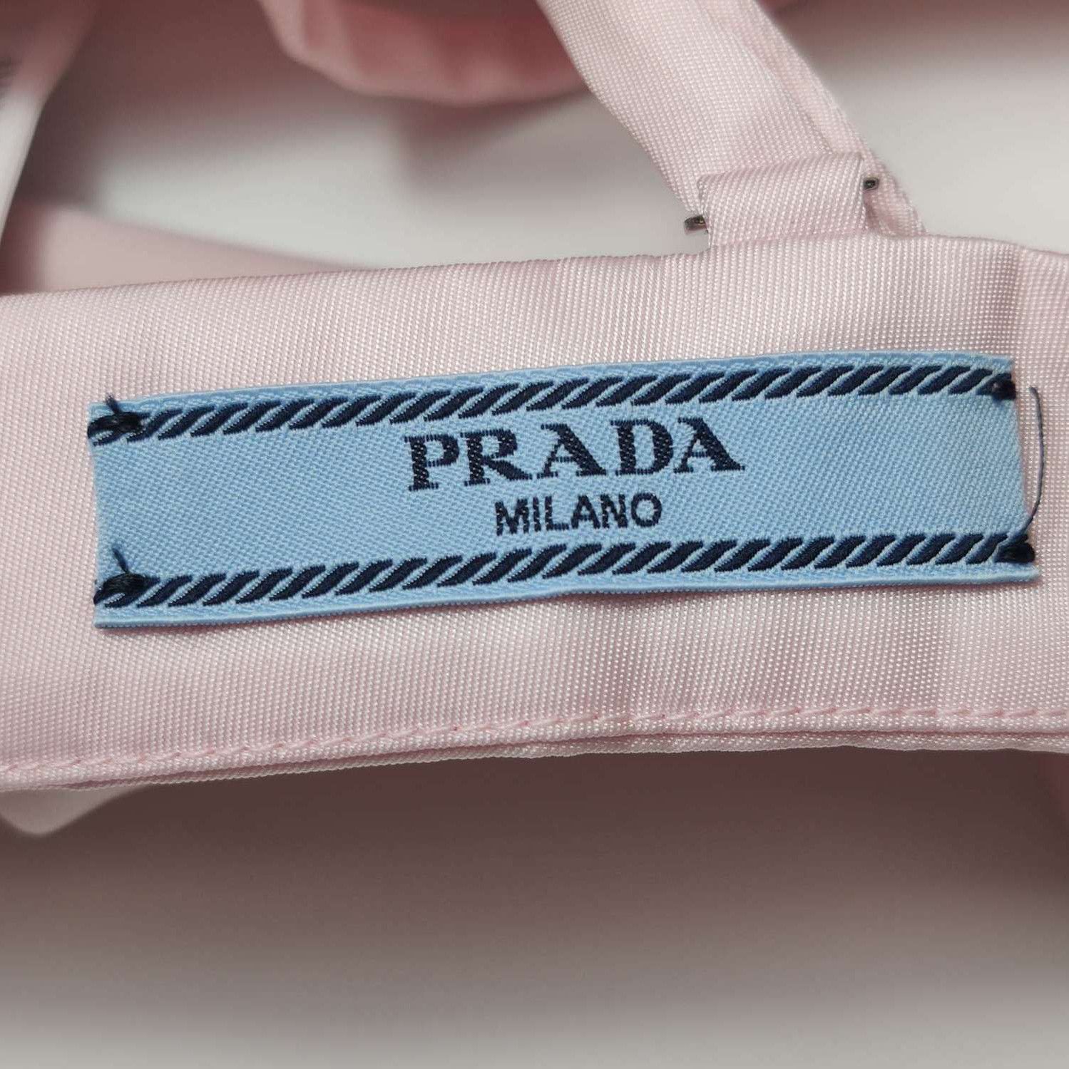 Prada Prada Pink Triangle Logo Cami Top 0089 Size L / US 10 / IT 46 - 5 Thumbnail