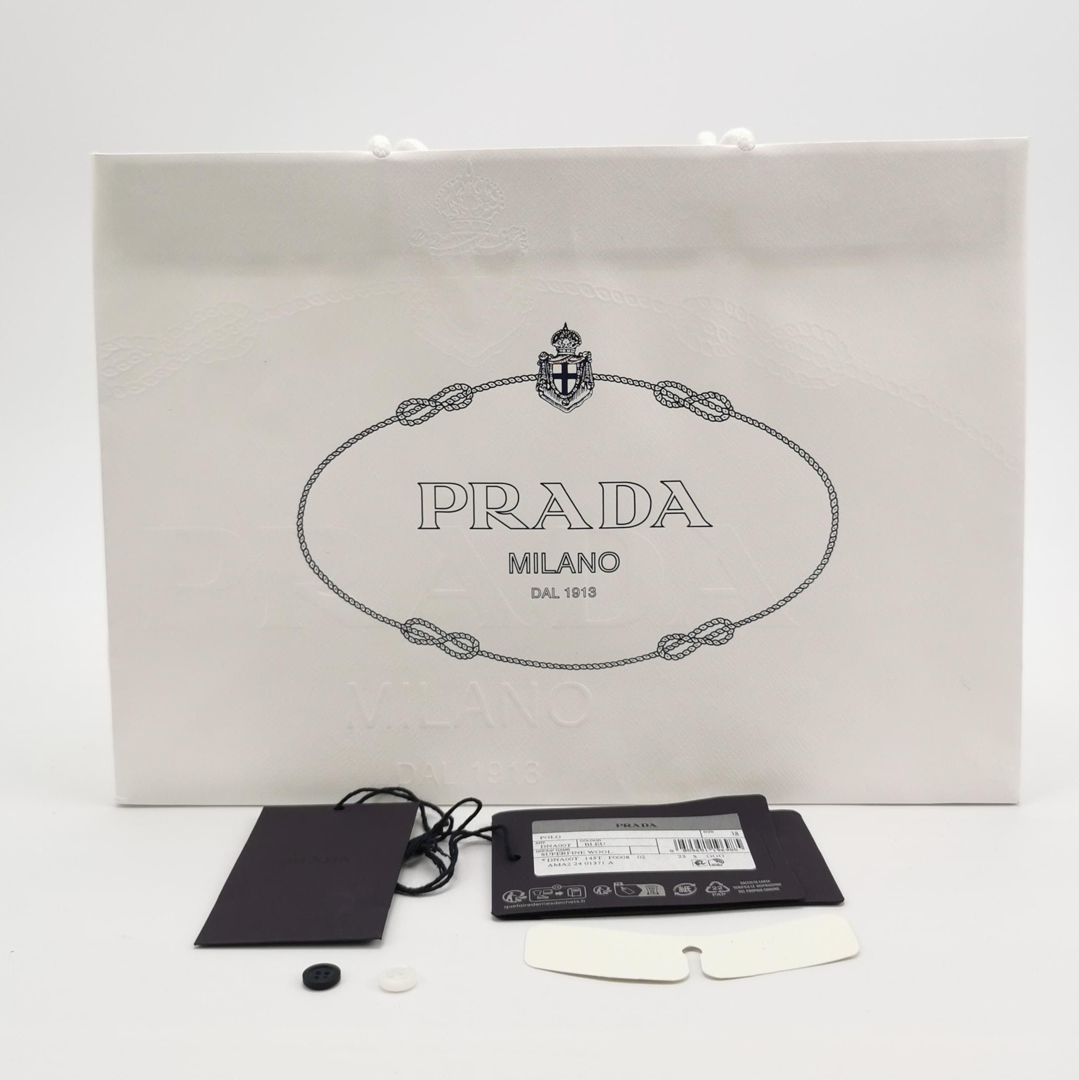 Prada Prada Wool Color Block Knit Polo Sweater 0089 Size S / US 4 / IT 40 - 3 Thumbnail