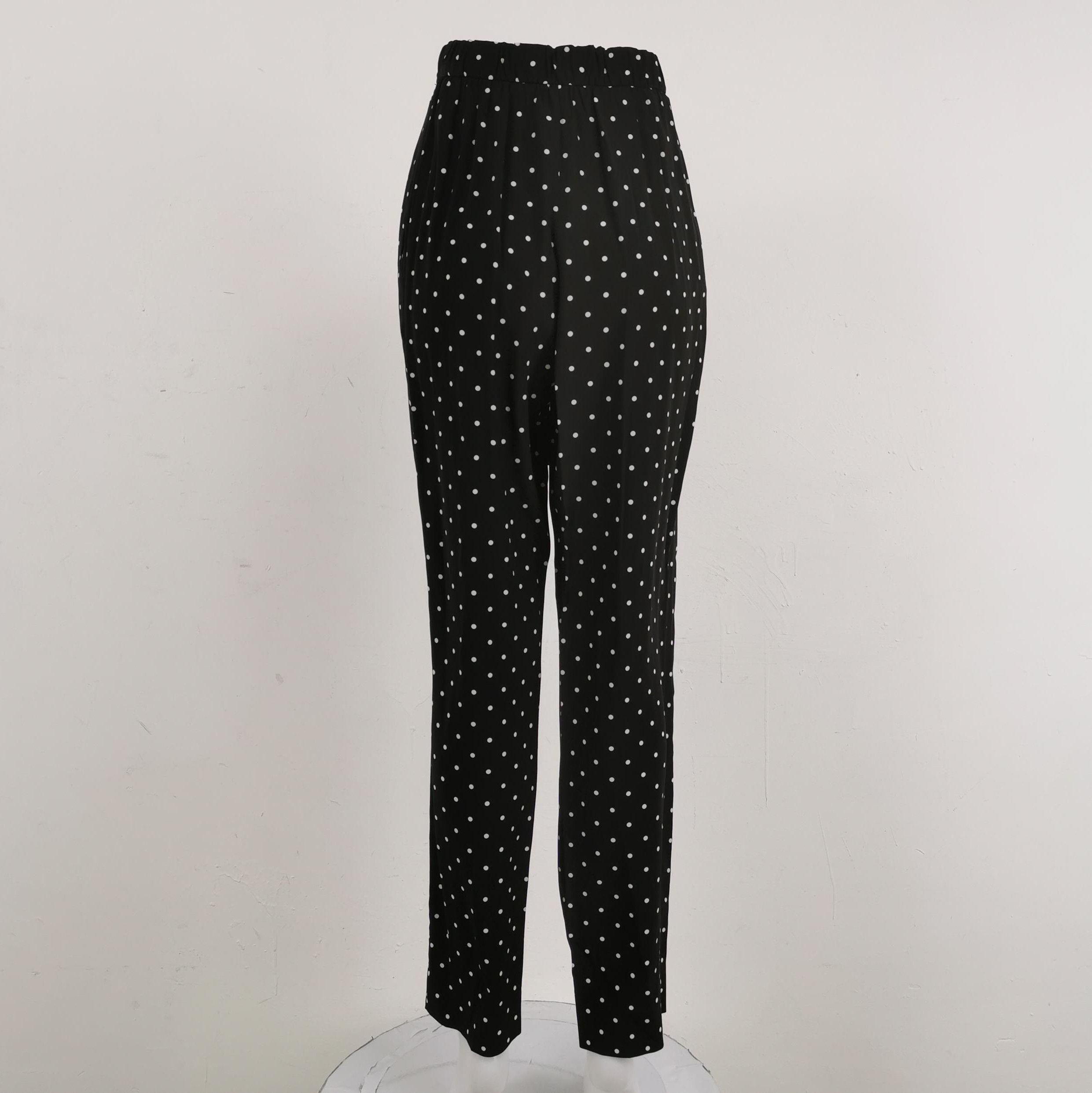 Prada Prada Polka Dot Silk Trousers in Size 38 0089 Size 38" / US 16 / IT 52 - 2 Thumbnail