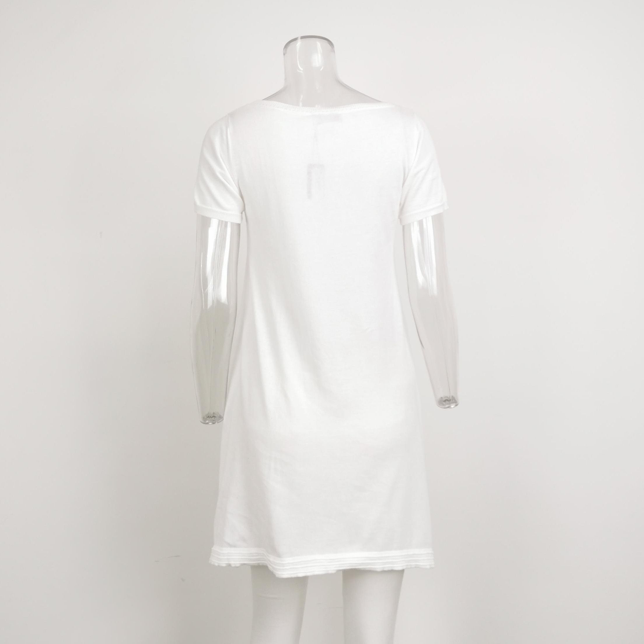 Prada Prada Casual Cotton Short Sleeve Dress 0089 Size L / US 10 / IT 46 - 3 Thumbnail