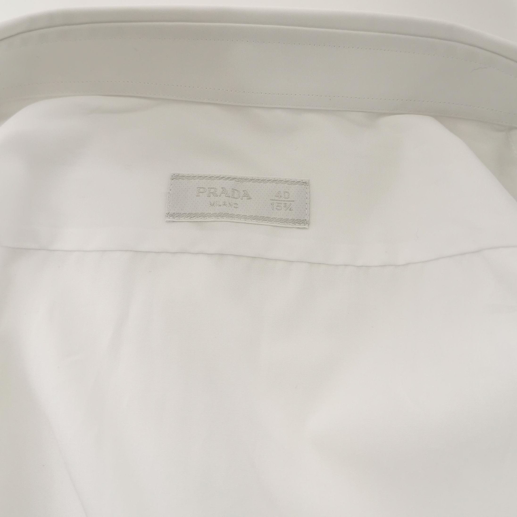 Prada White Cotton Button-Up Shirt 0089