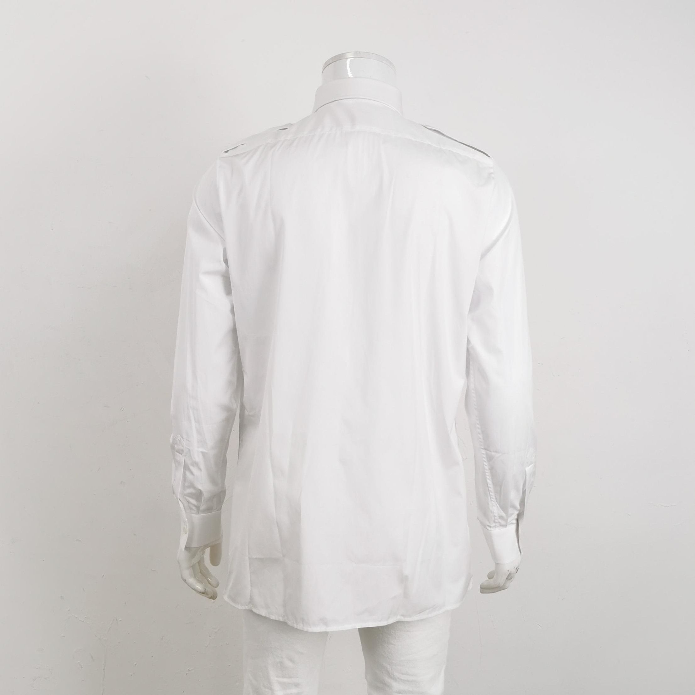 Prada White Cotton Button-Up Shirt 0089