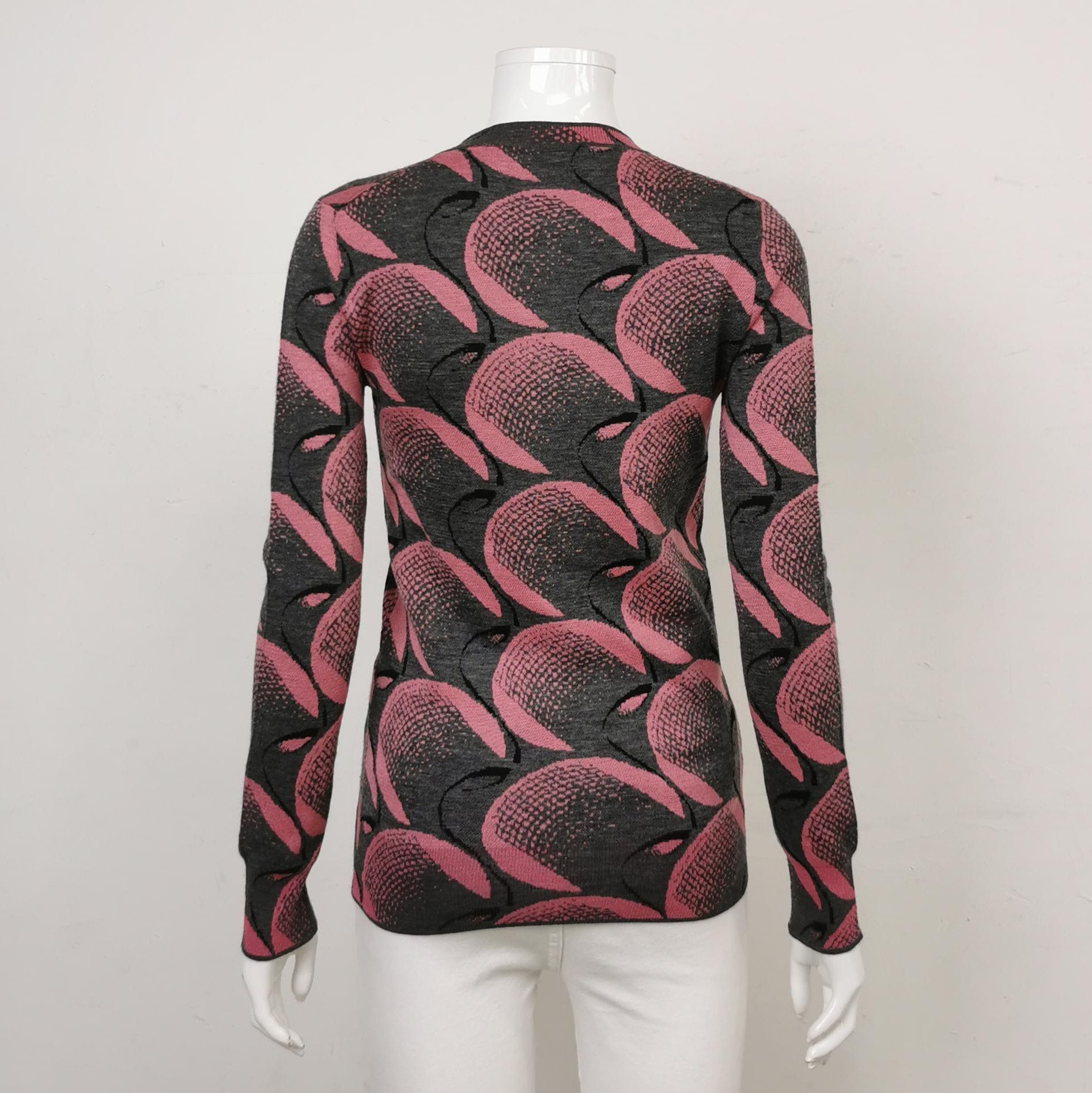 Prada Prada Color-Blocked V-Neck Knit Sweater 0089 Size XXS / US 00 / IT 34 - 2 Thumbnail