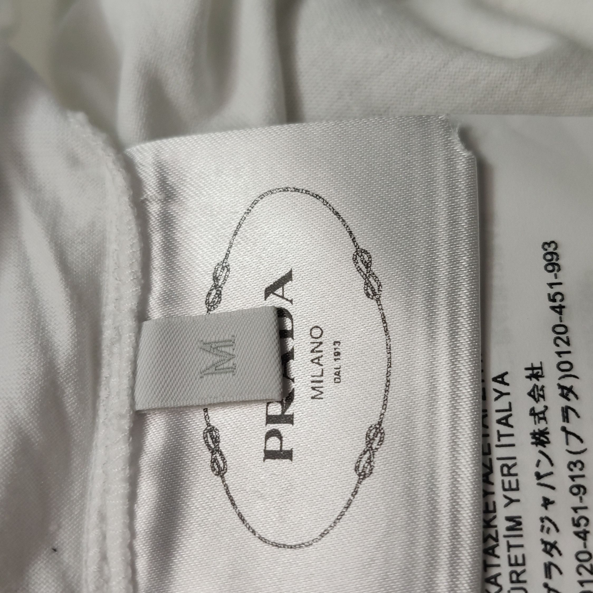 Prada Prada Cotton Logo Round Neck Short Sleeve T-shirt 0089 Size M / US 6-8 / IT 42-44 - 9 Thumbnail