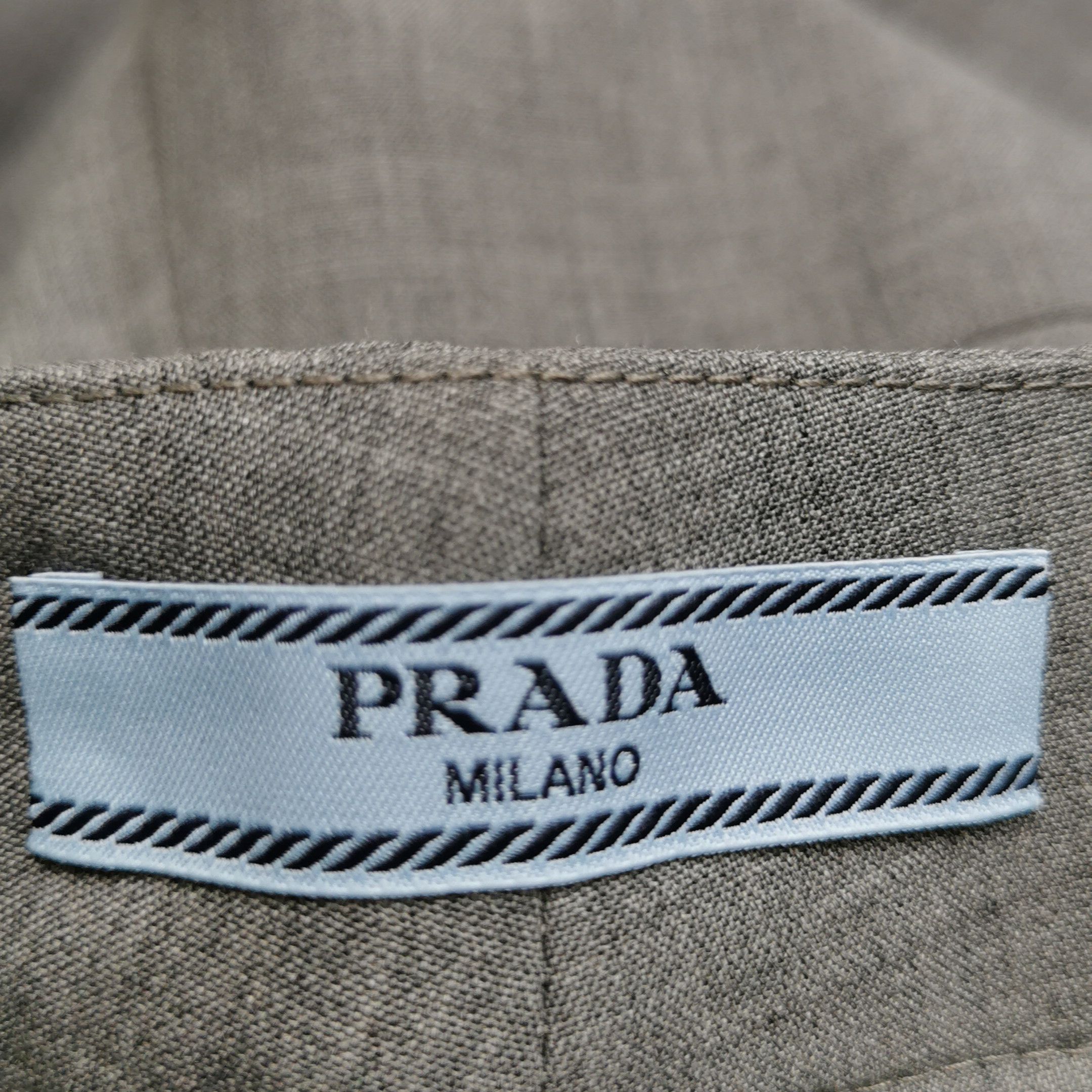 Prada Prada Grey Wool Wide-Leg Trousers Size 42 0089 Size 42" / US 20 - 5 Thumbnail