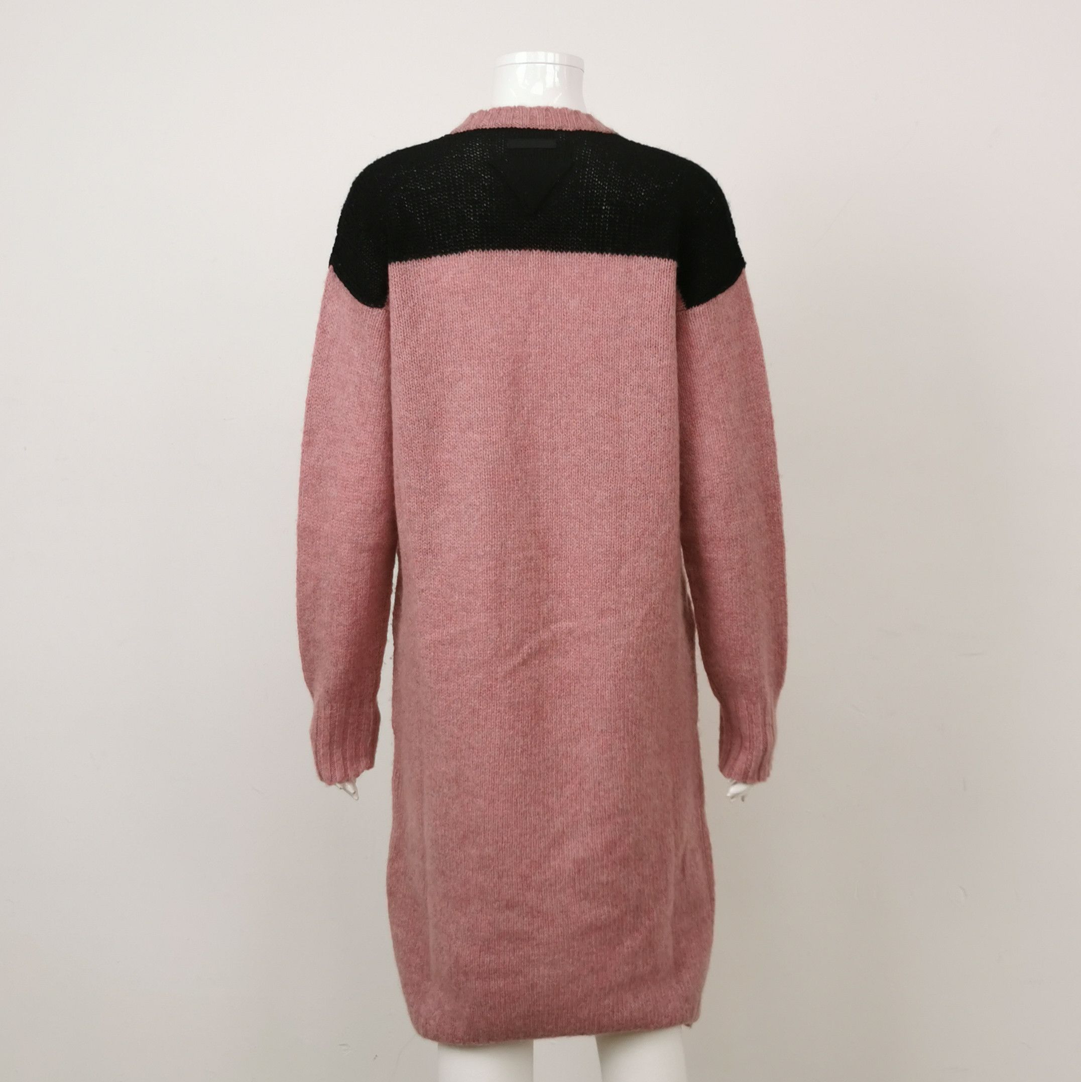 Prada Prada Color-Block Wool Logo Dress Size 38 0089 Size S / US 4 / IT 40 - 2 Thumbnail