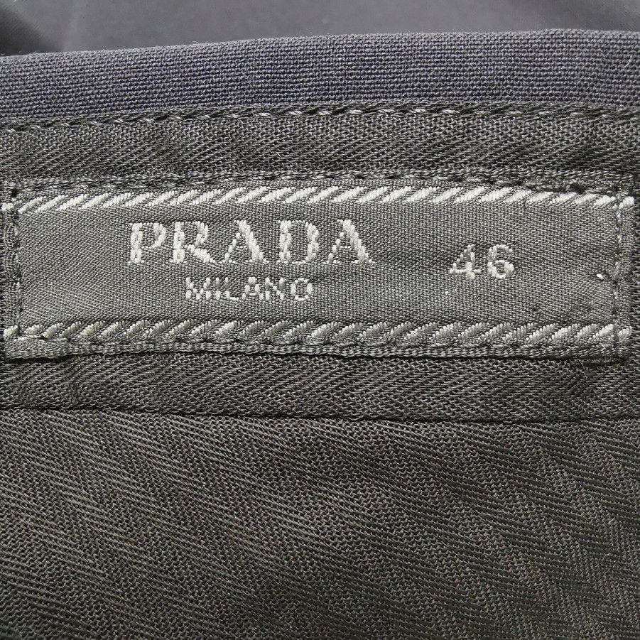 Prada Prada Classic Black Wool Blend Trousers 0089 Size 42" / US 20 - 6 Thumbnail
