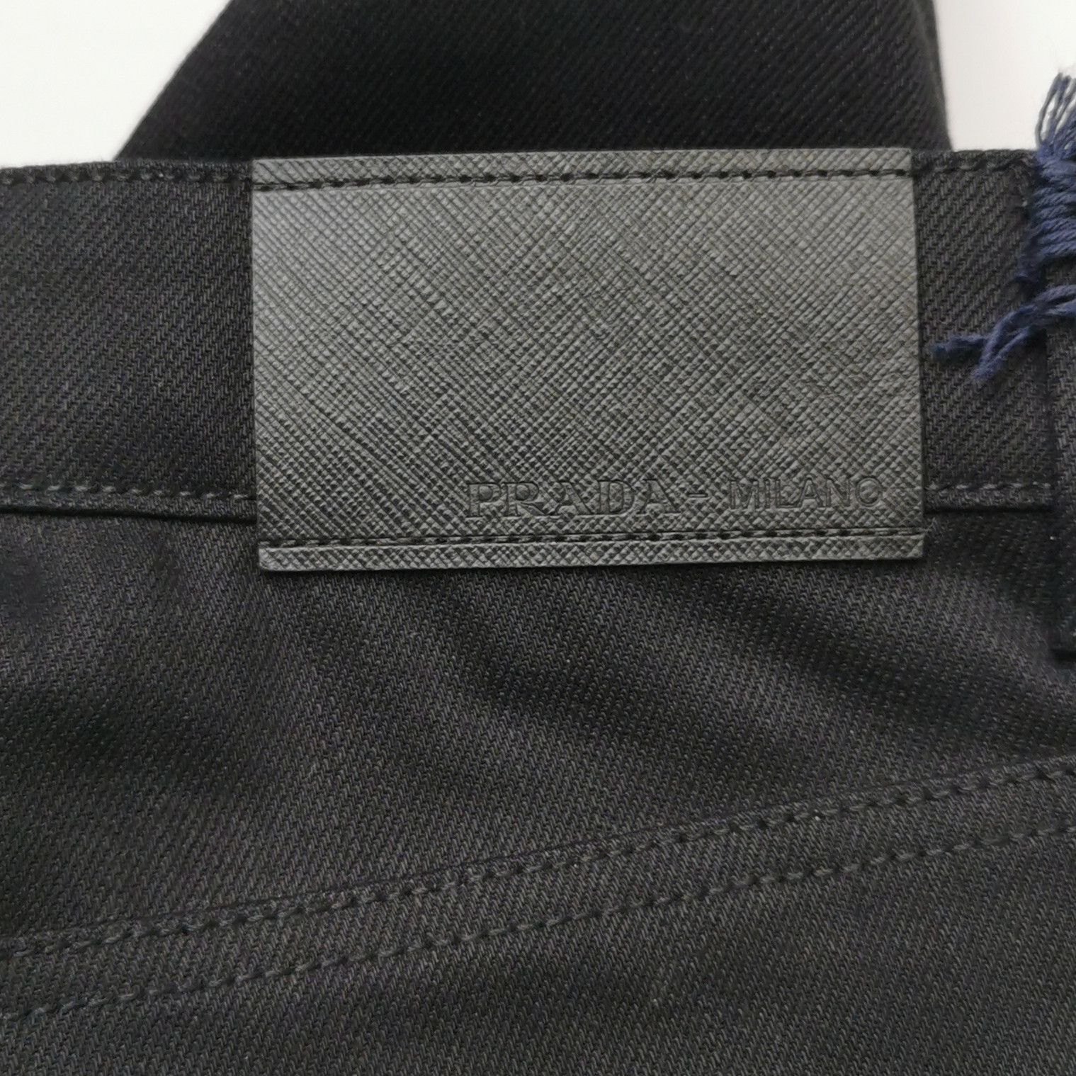 Prada Prada Black Cotton Long Pants Size 25 0089 Size 25" / US 0 / IT 36 - 3 Thumbnail
