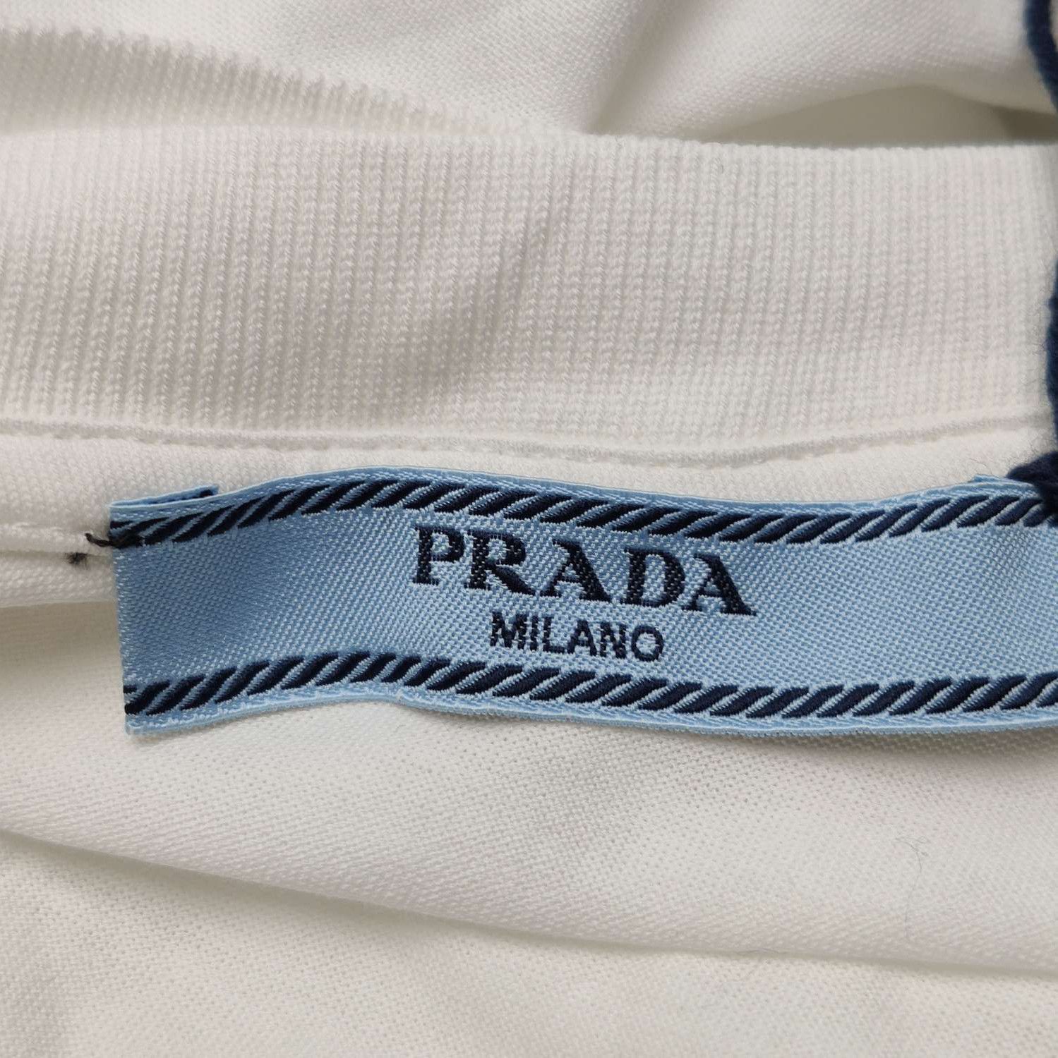 Prada Prada Cotton Triangle Logo Crew Neck T-shirt 0089 Size M / US 6-8 / IT 42-44 - 5 Thumbnail
