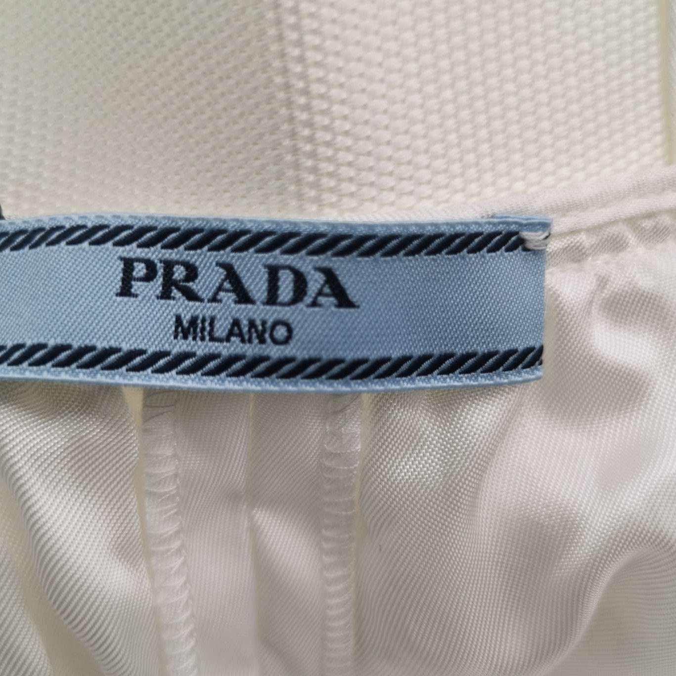 Prada Prada Logo Belted White Shorts 0089 Size 40" / US 18 - 5 Thumbnail