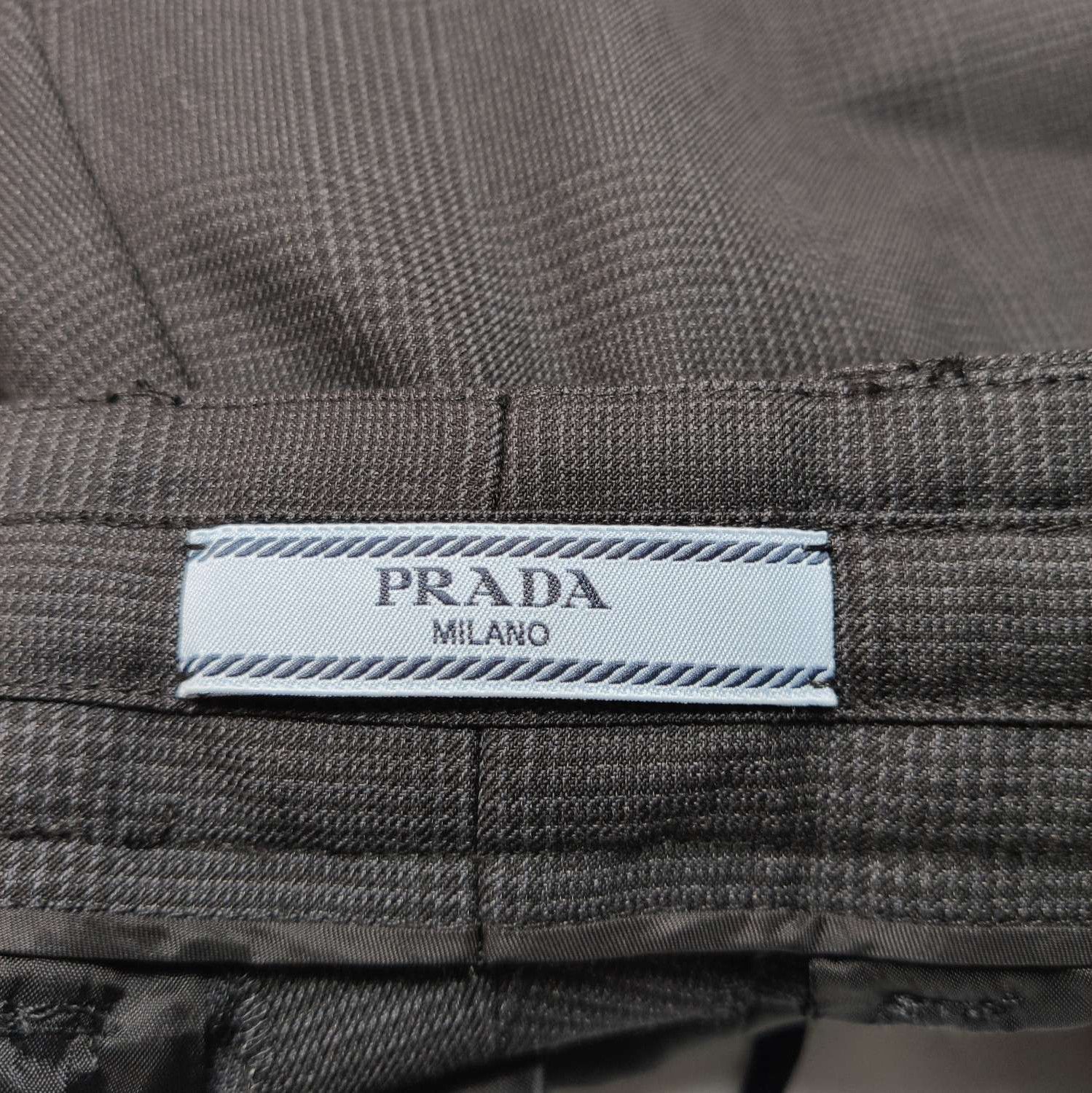 Prada Prada Wool Silk Blend Plaid Trousers Size 40 0089 Size 40" / US 18 - 5 Thumbnail