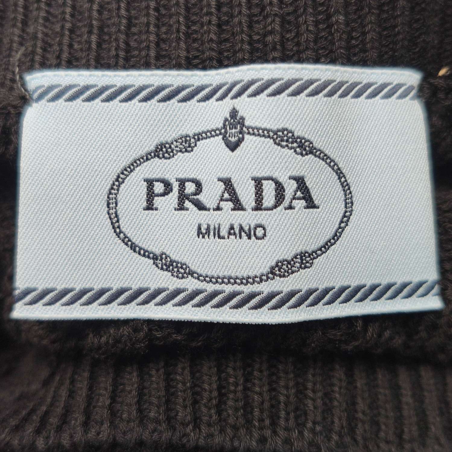 Prada Black Knit Long Sleeve Top 0089