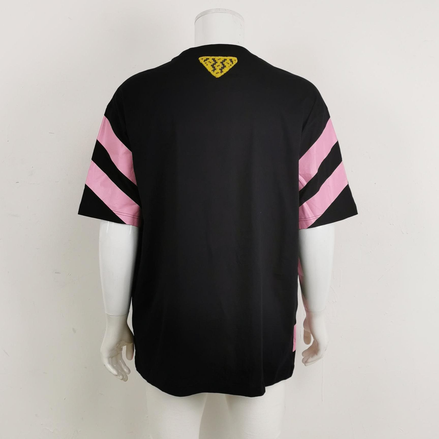 Prada Prada Color-Block Triangle Logo T-Shirt 0089 Size M / US 6-8 / IT 42-44 - 2 Thumbnail