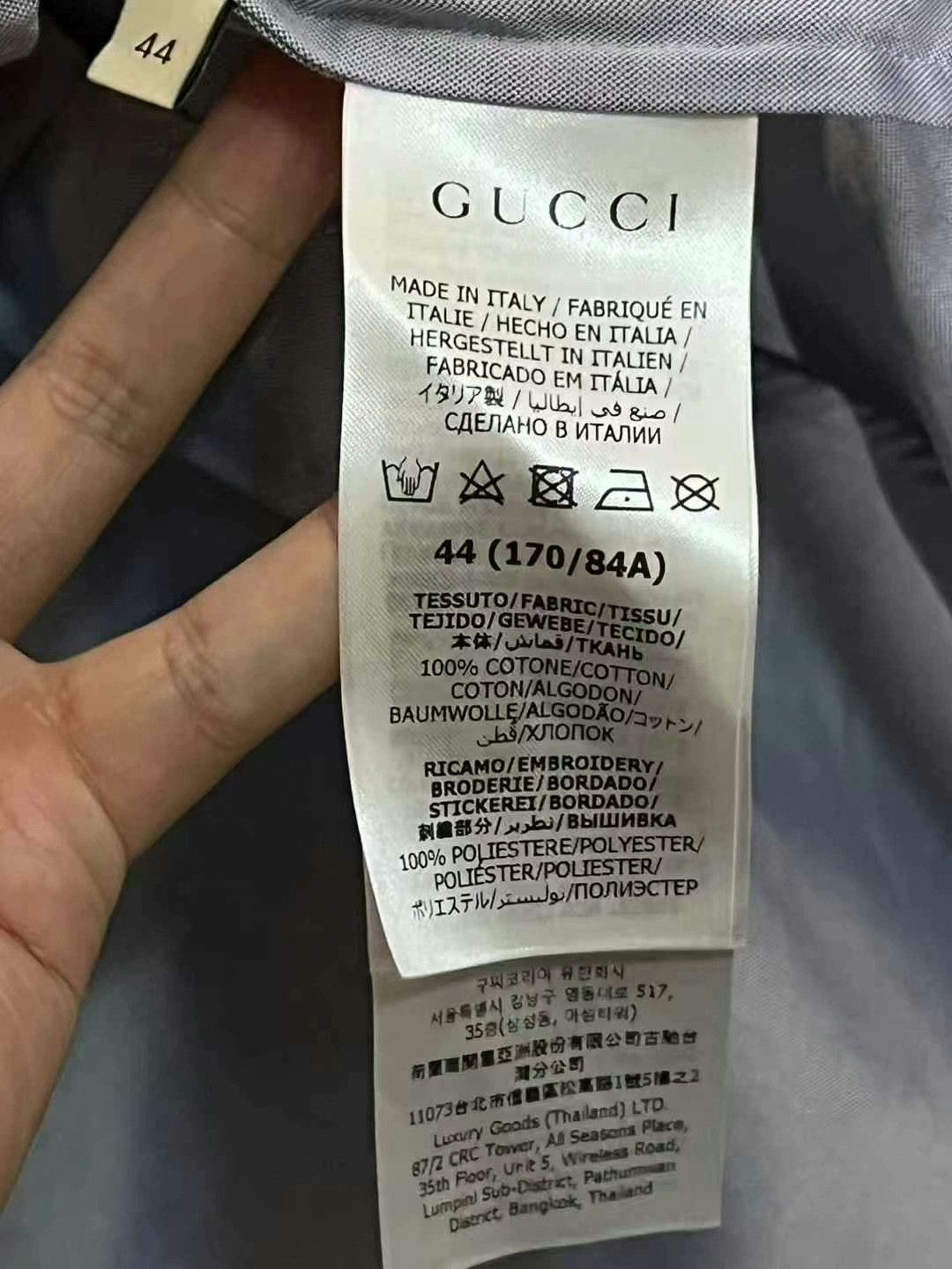 Gucci gucci x adidas blue embroidered short sleeve shirt Size US L / EU 52-54 / 3 - 4 Thumbnail