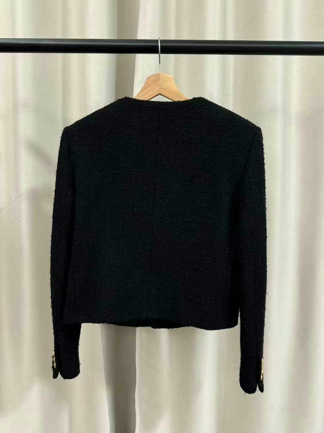 Celine celine black jacket with gold buttons Size S / US 4 / IT 40 - 2 Thumbnail