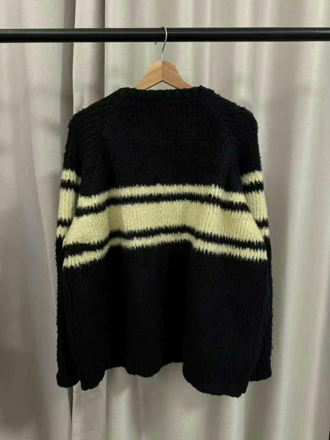 Celine black and white striped mohair sweater Size M / US 6-8 / IT 42-44 - 2 Thumbnail