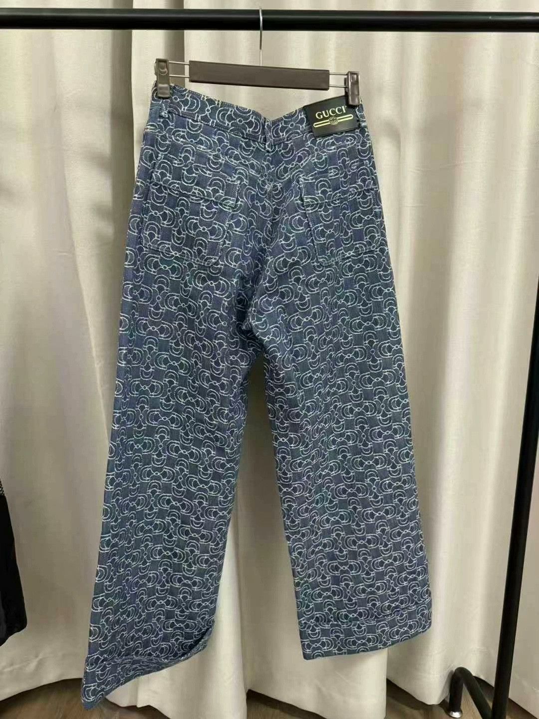 Gucci gucci blue monogram logo denim pants Size 25" / US 0 / IT 36 - 3 Thumbnail