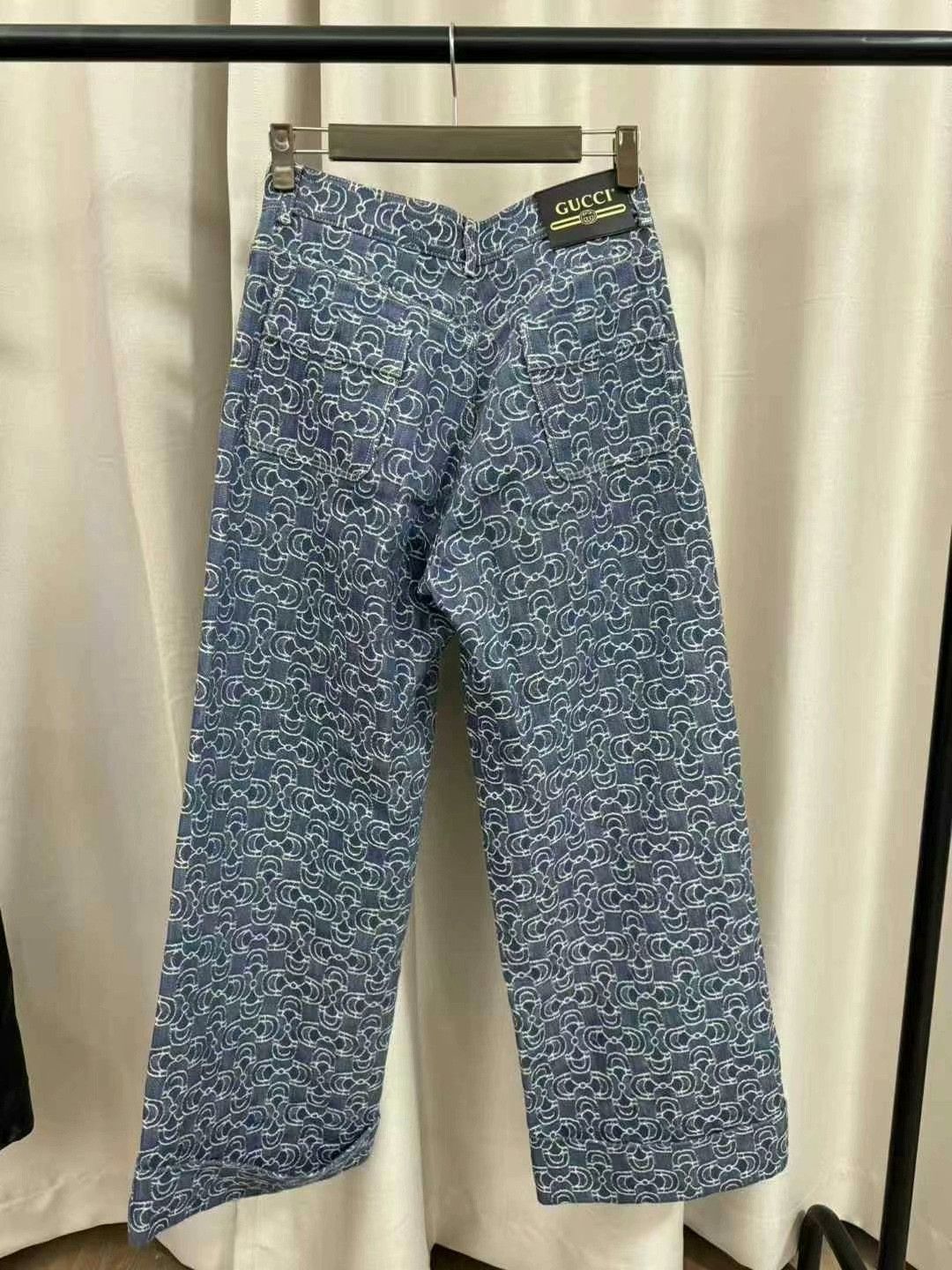 Gucci blue logo printed Gucci jeans size 25 Size 25" / US 0 / IT 36 - 2 Thumbnail