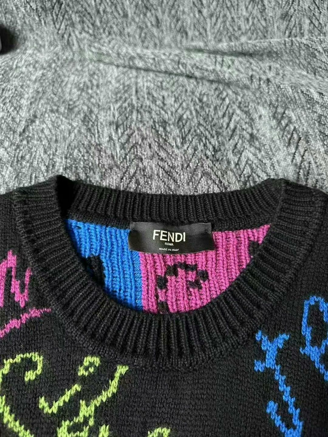 Fendi fendi colorful knit sweater for stylish wear Size US XXL / EU 58 / 5 - 3 Thumbnail