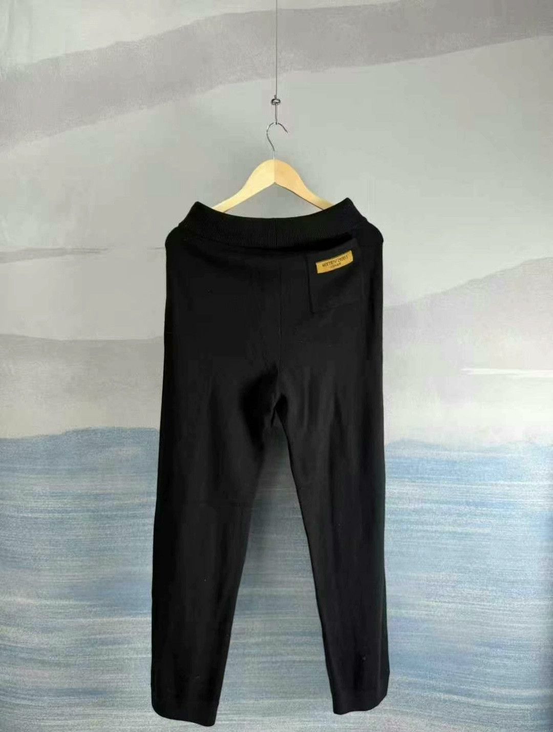 louis vuitton black cashmere pants size small