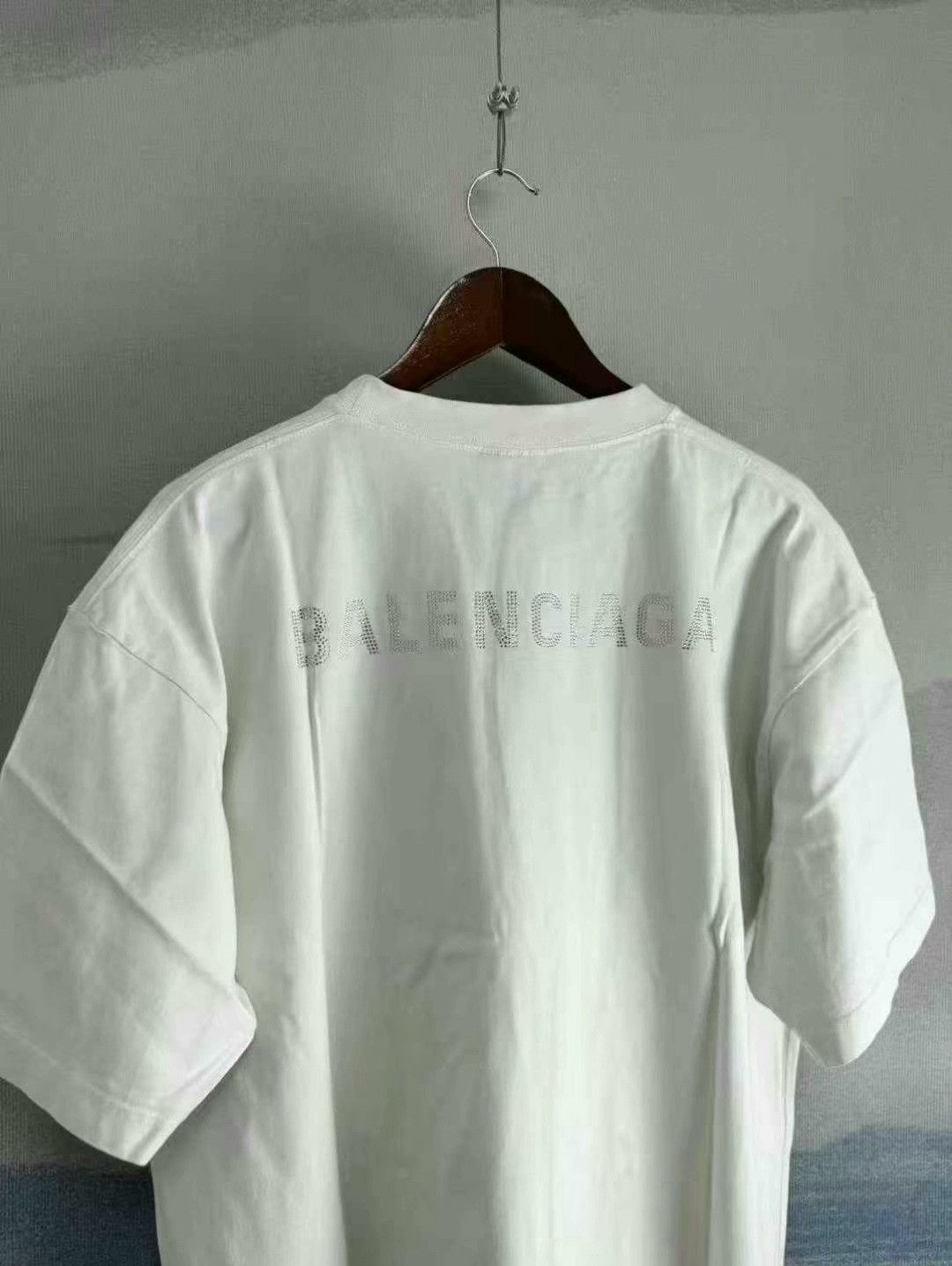 Balenciaga balenciaga short sleeve embellished white t-shirt Size ONE SIZE - 3 Thumbnail