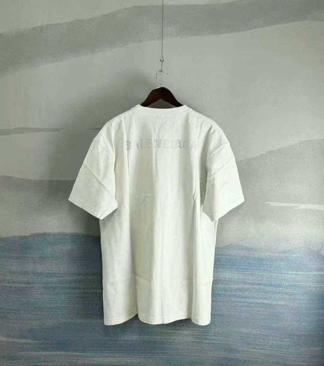 Balenciaga balenciaga short sleeve embellished white t-shirt Size ONE SIZE - 2 Thumbnail