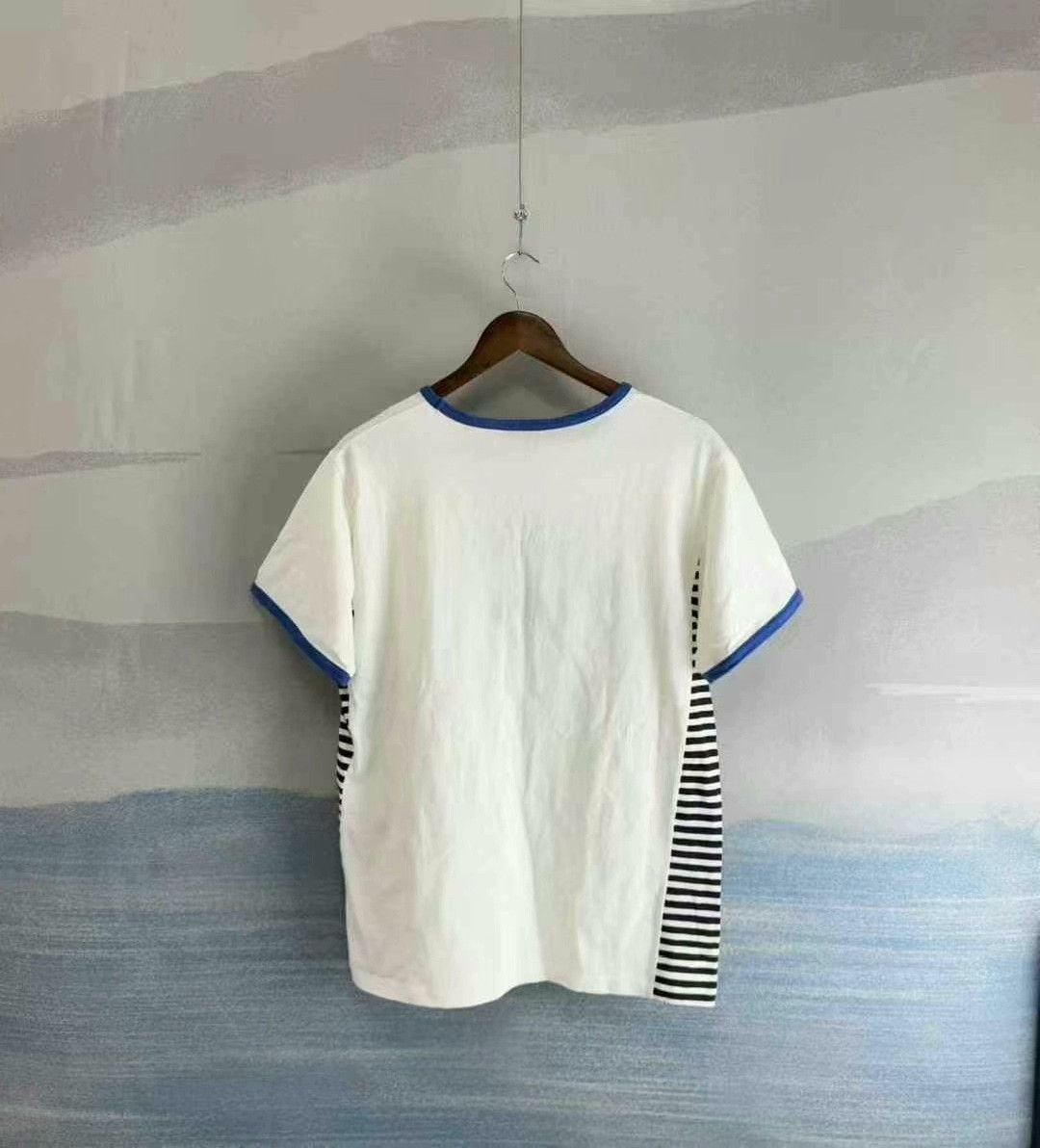 Louis Vuitton Louis Vuitton White Stripe Embroidered Short Sleeve Size US M / EU 48-50 / 2 - 3 Thumbnail