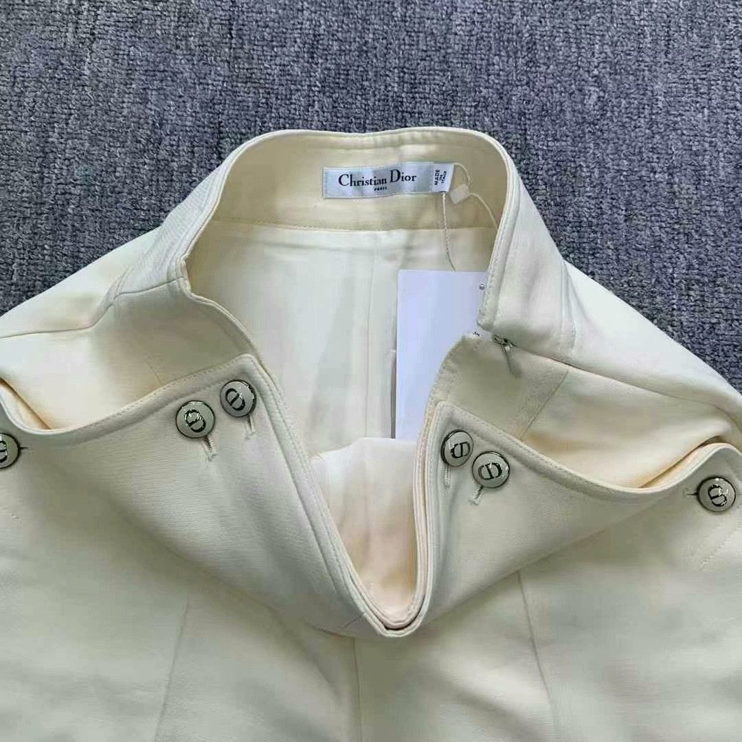 Dior Dior Beige Wide-leg Trousers for Women Size 34" / US 12 / IT 48 - 3 Thumbnail