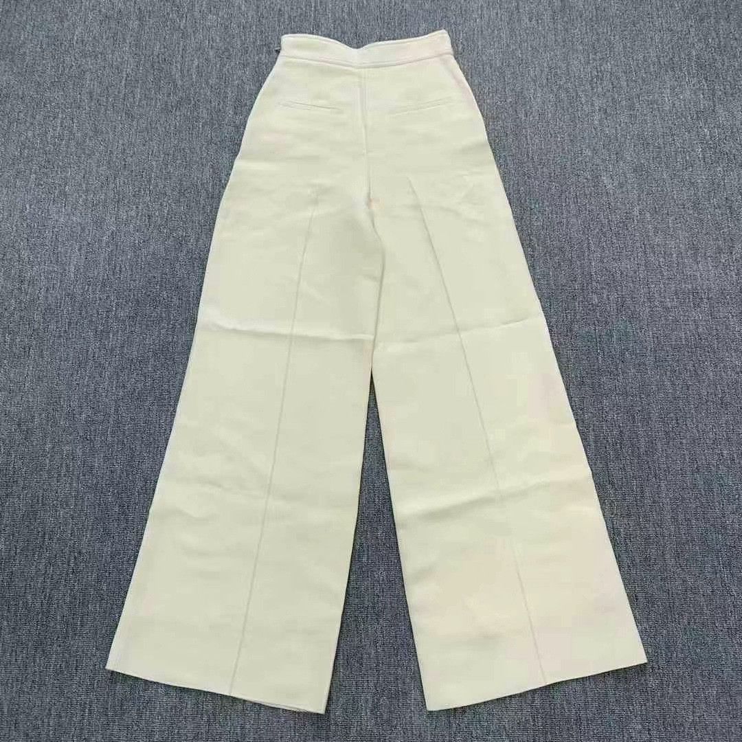 Dior Dior Beige Wide-leg Trousers for Women Size 34" / US 12 / IT 48 - 2 Thumbnail