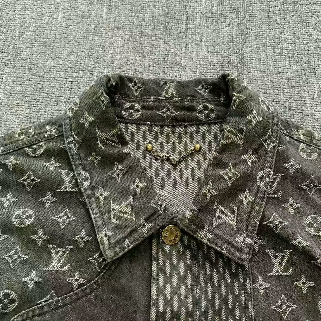 Louis Vuitton black patterned denim jacket by lv nigo Size US L / EU 52-54 / 3 - 4 Thumbnail