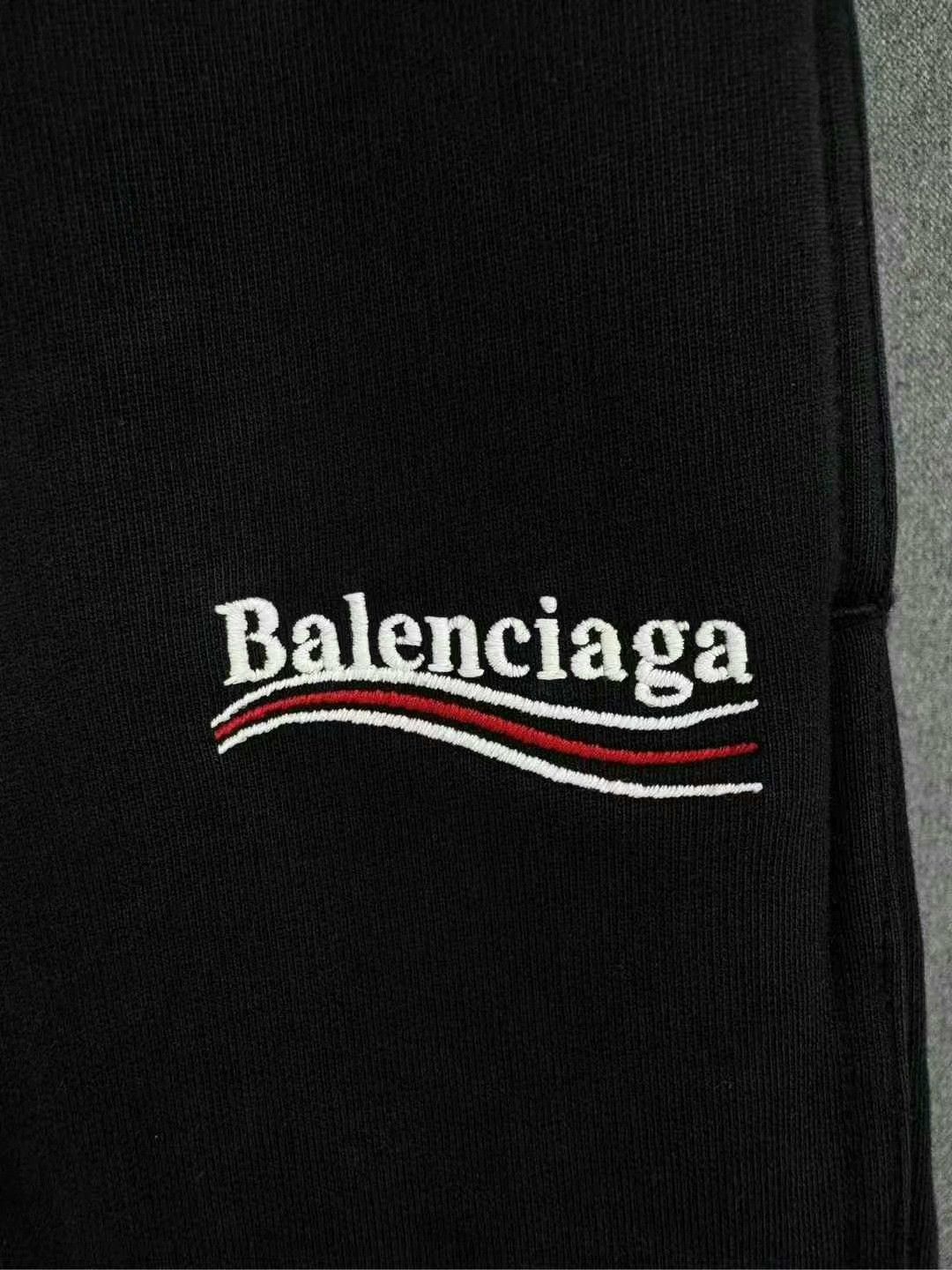 Balenciaga balenciaga embroidered logo long pants in black Size US 26 / EU 42 - 3 Thumbnail