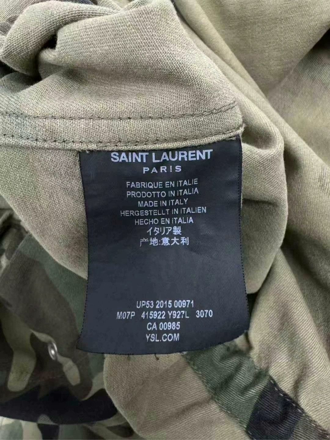 Saint Laurent Paris camouflage embroidered coat by saint laurent Size US M / EU 48-50 / 2 - 5 Thumbnail