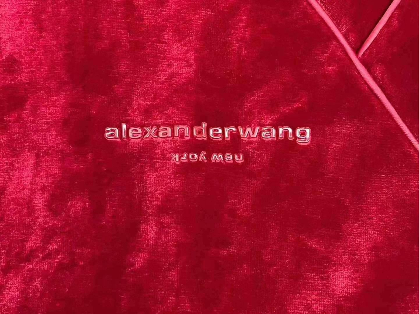 Alexander Wang alexander wang red velvet logo zip jacket Size US XXS / EU 40 - 5 Thumbnail