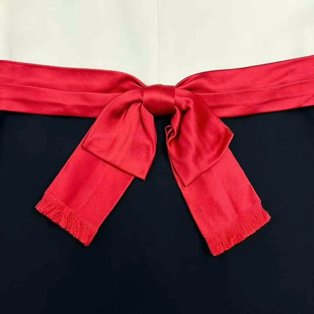 Gucci gucci silk blend dress with bow detail Size L / US 10 / IT 46 - 4 Thumbnail