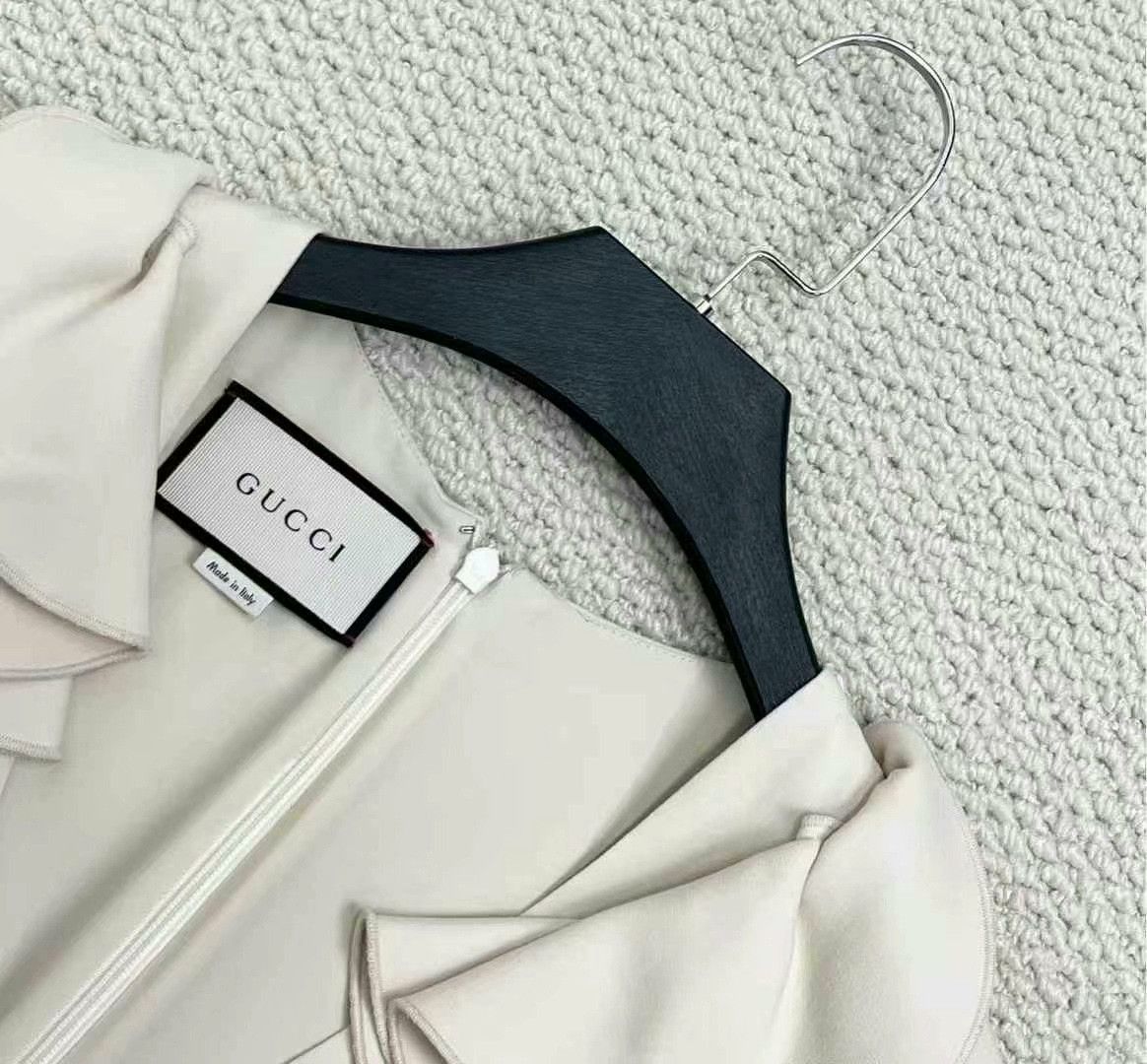 Gucci gucci silk blend dress with bow detail Size L / US 10 / IT 46 - 3 Thumbnail