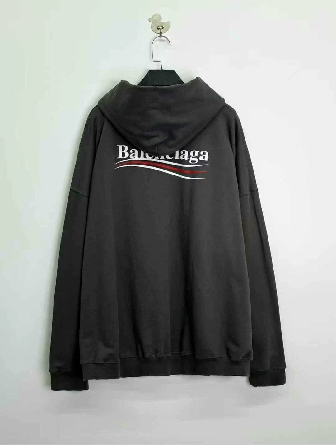 Balenciaga balenciaga graphic hoodie in graphite gray Size US S / EU 44-46 / 1 - 2 Thumbnail