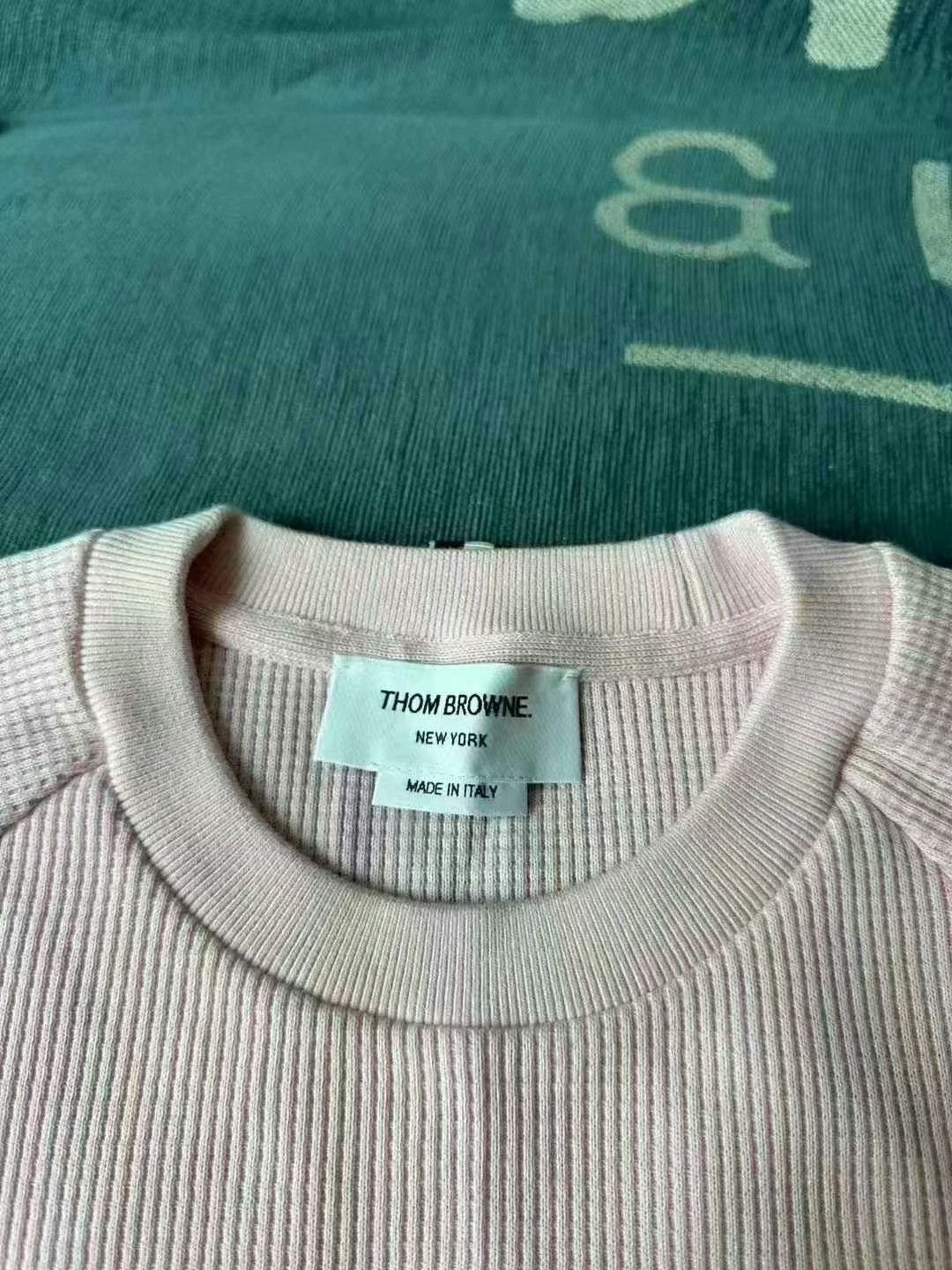 Thom Browne thom browne pink waffle sweatshirt for women Size L / US 10 / IT 46 - 3 Thumbnail