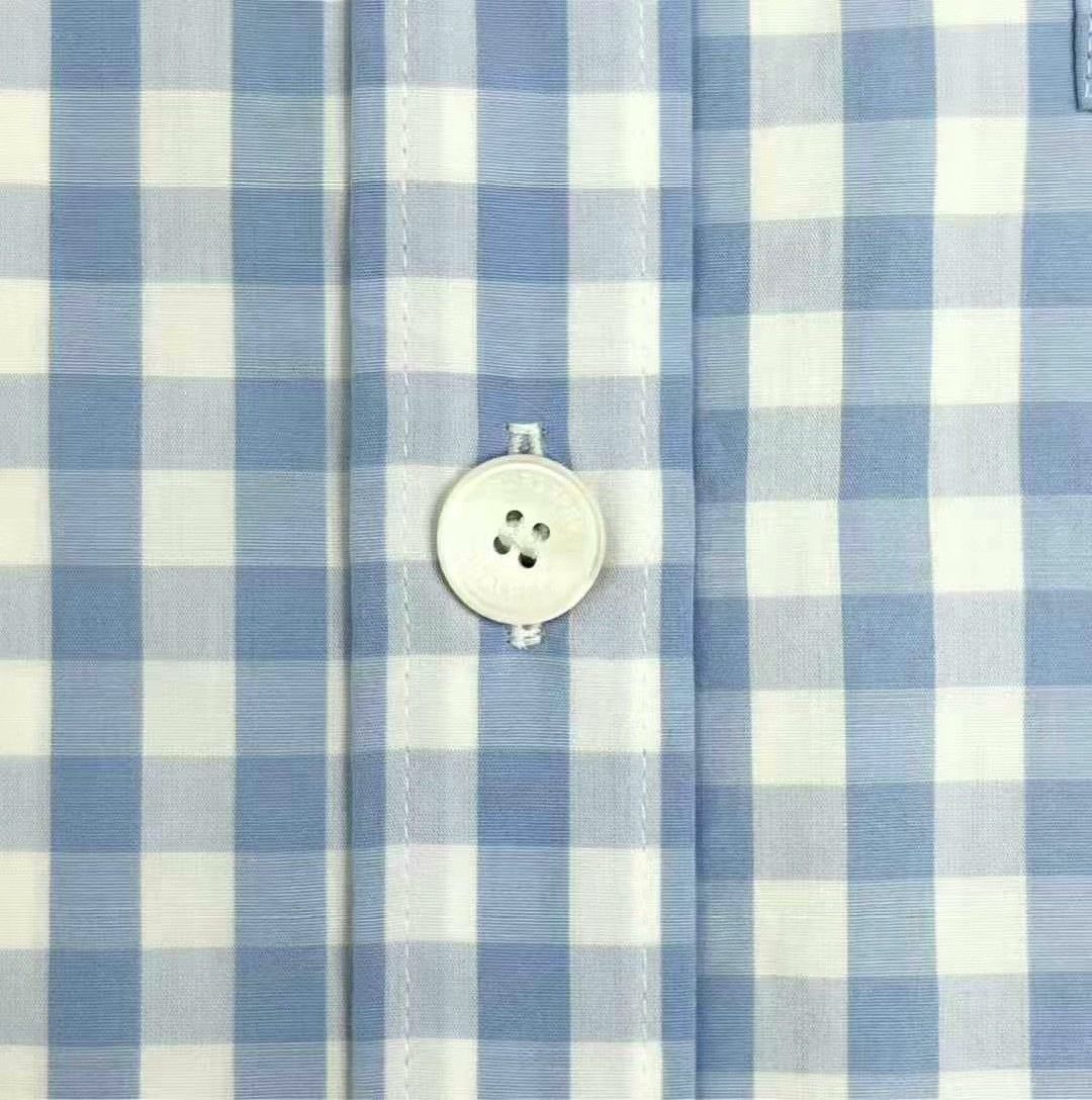Burberry burberry blue and white check short sleeve shirt Size US L / EU 52-54 / 3 - 5 Thumbnail