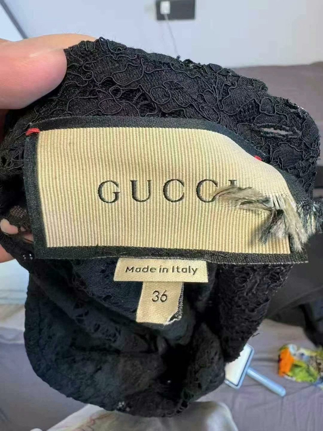 Gucci gucci black lace button-up shirt Size S / US 4 / IT 40 - 3 Thumbnail