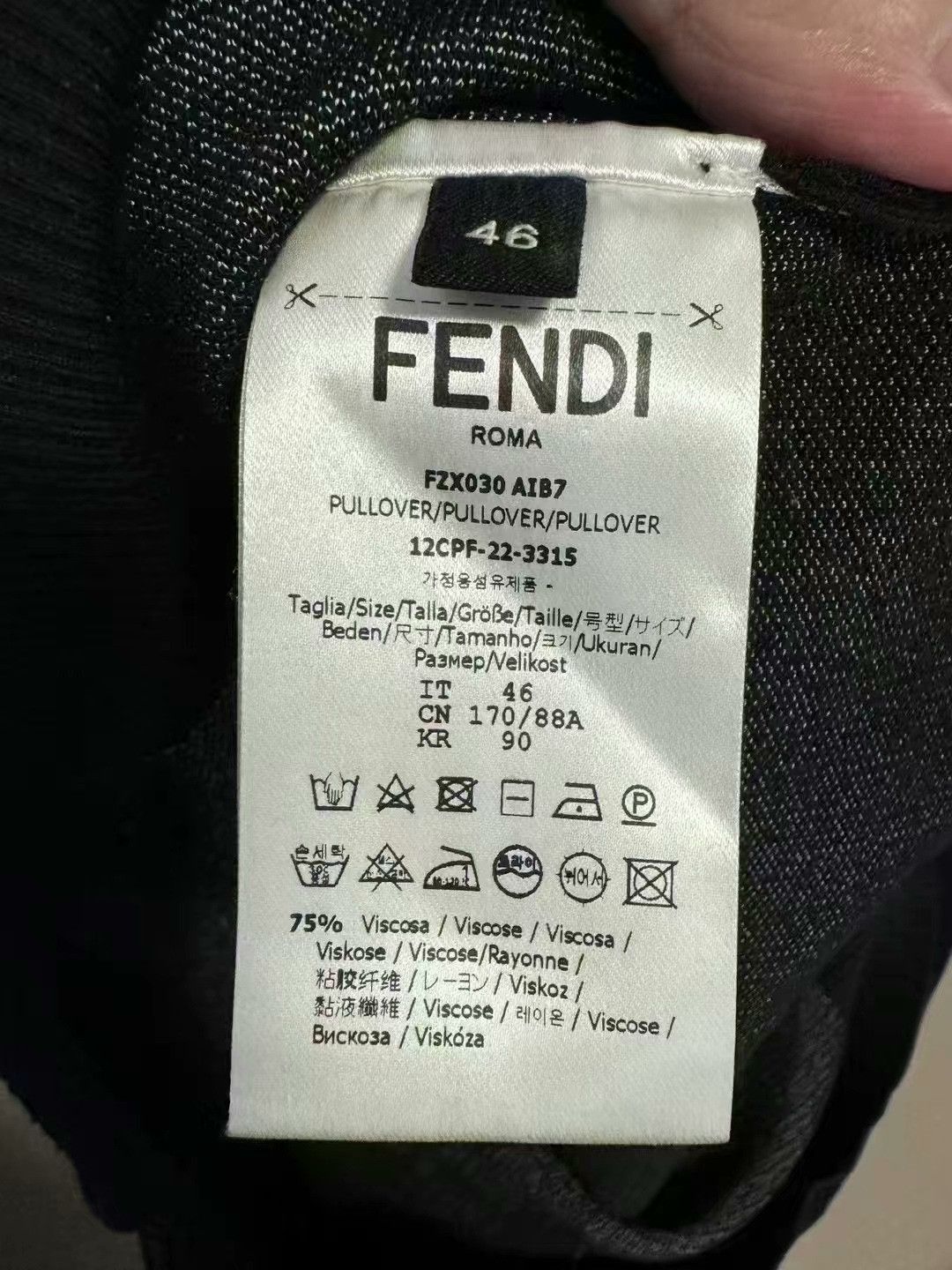 Fendi fendi black crew neck sweater size 46 Size US L / EU 52-54 / 3 - 4 Thumbnail