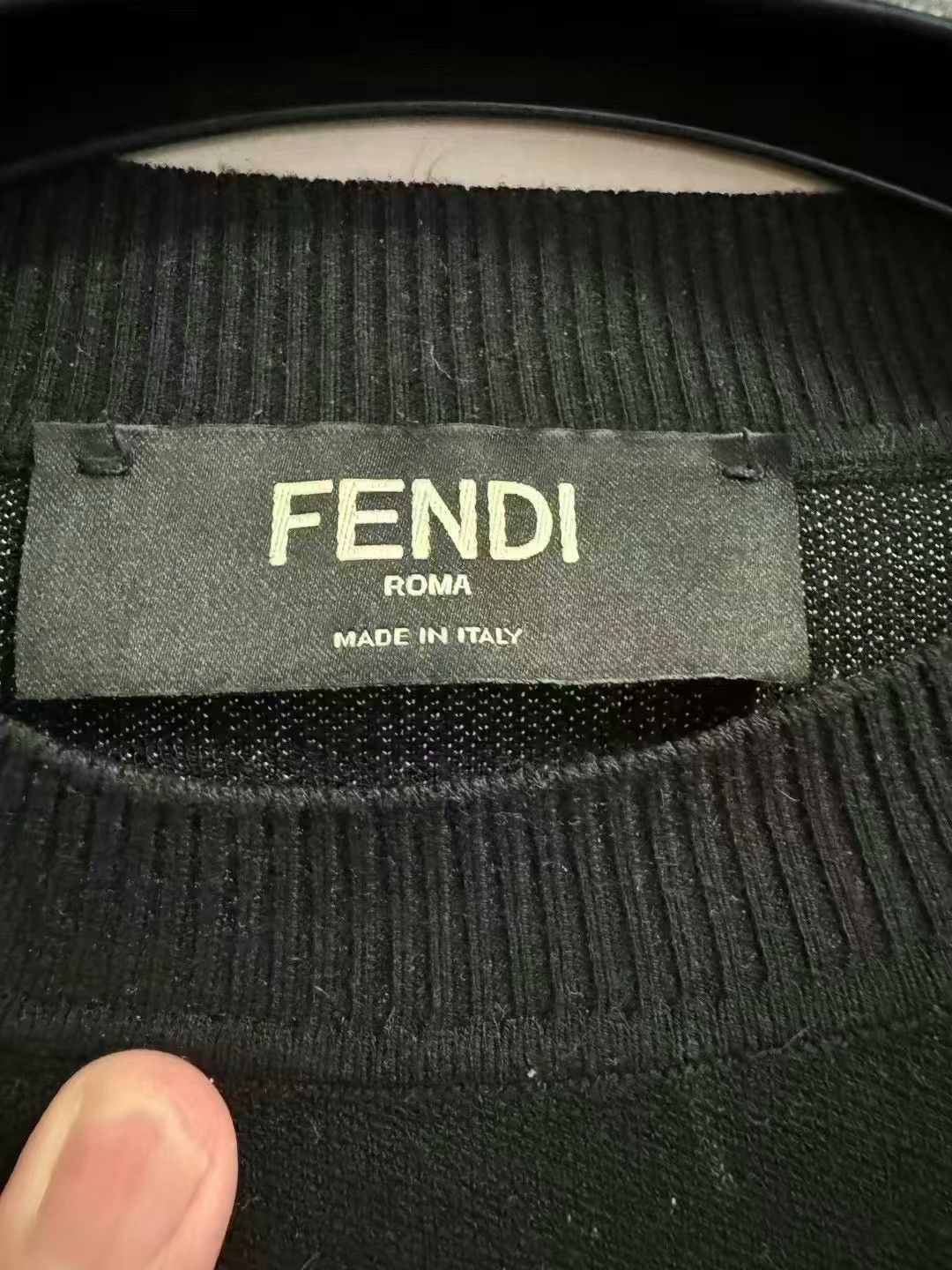 Fendi fendi black crew neck sweater size 46 Size US L / EU 52-54 / 3 - 3 Thumbnail