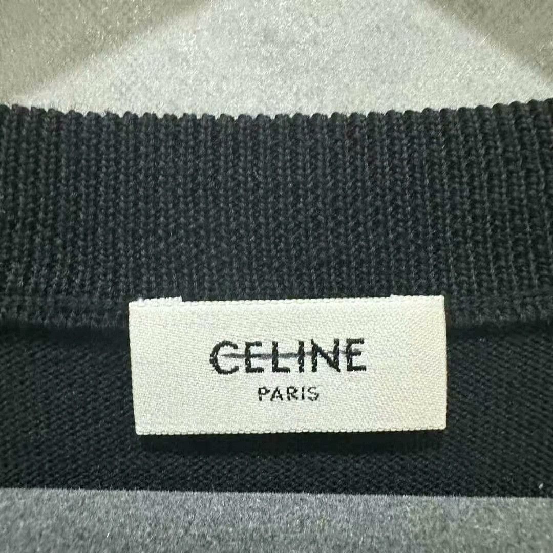 Celine celine black v-neck wool sweater size S Size S / US 4 / IT 40 - 4 Thumbnail