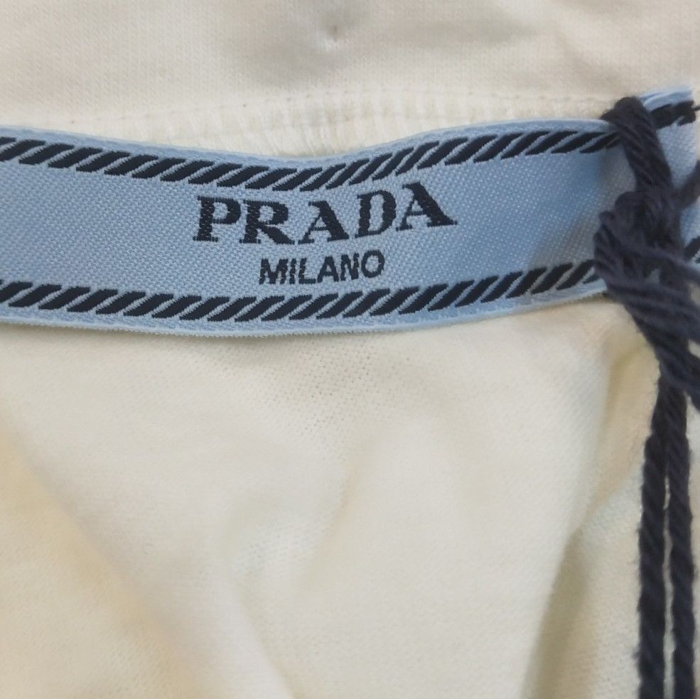 Prada Prada Cotton Short Sleeve T-Shirt with Collar 0089 Size M / US 6-8 / IT 42-44 - 7 Thumbnail