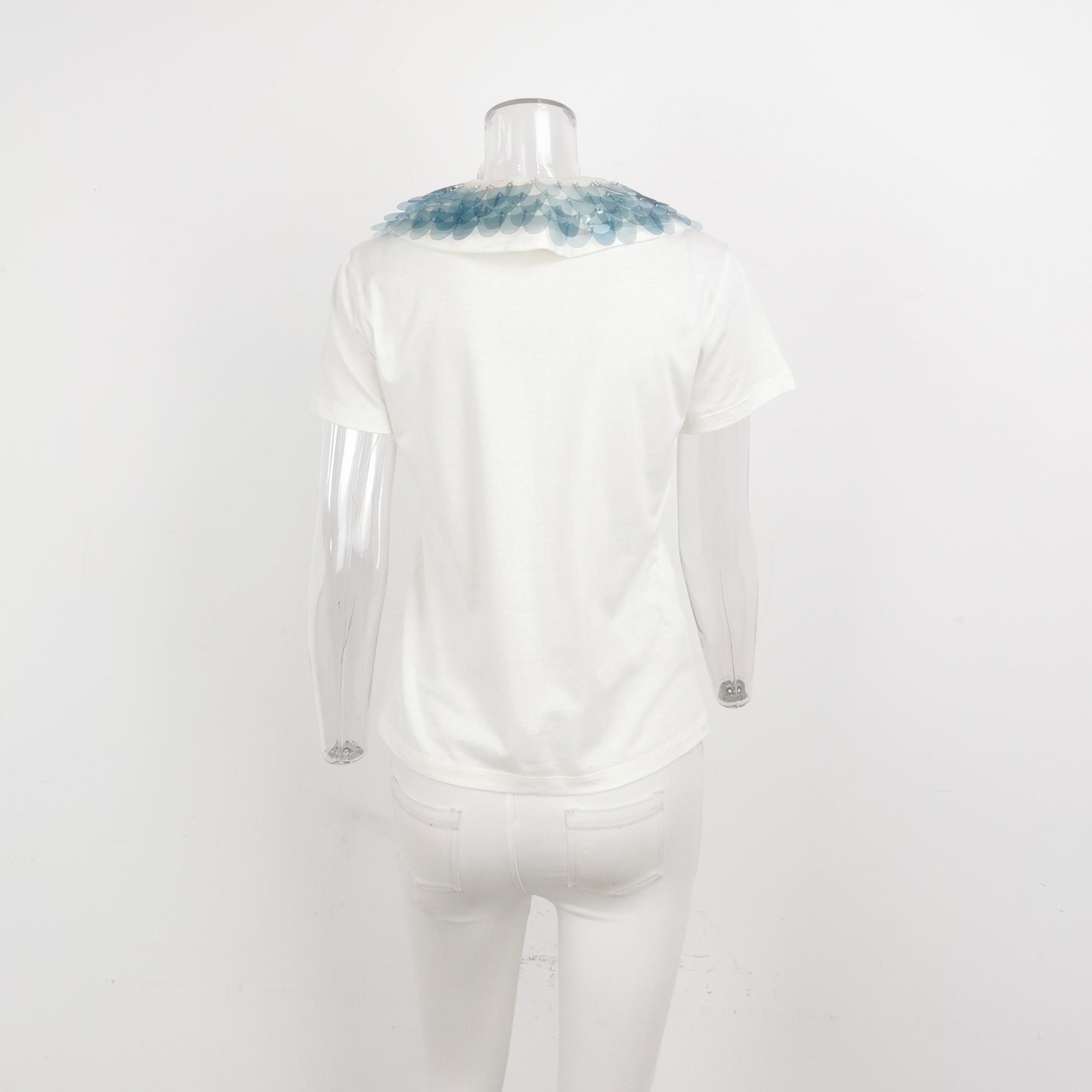 Prada Prada Cotton Short Sleeve T-Shirt with Collar 0089 Size M / US 6-8 / IT 42-44 - 3 Thumbnail