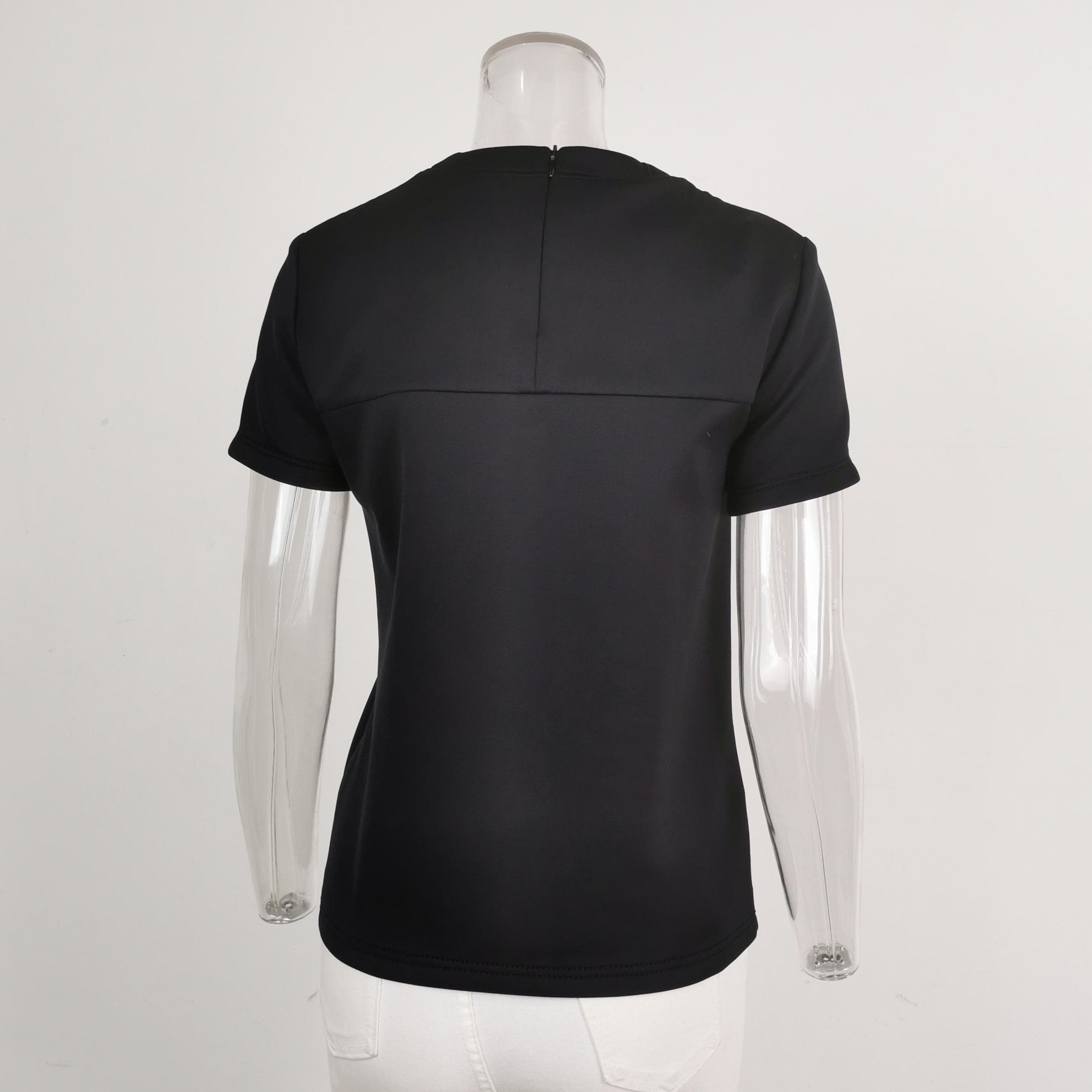 Prada Prada Logo Ruffled Black T-Shirt 0089 Size M / US 6-8 / IT 42-44 - 2 Thumbnail
