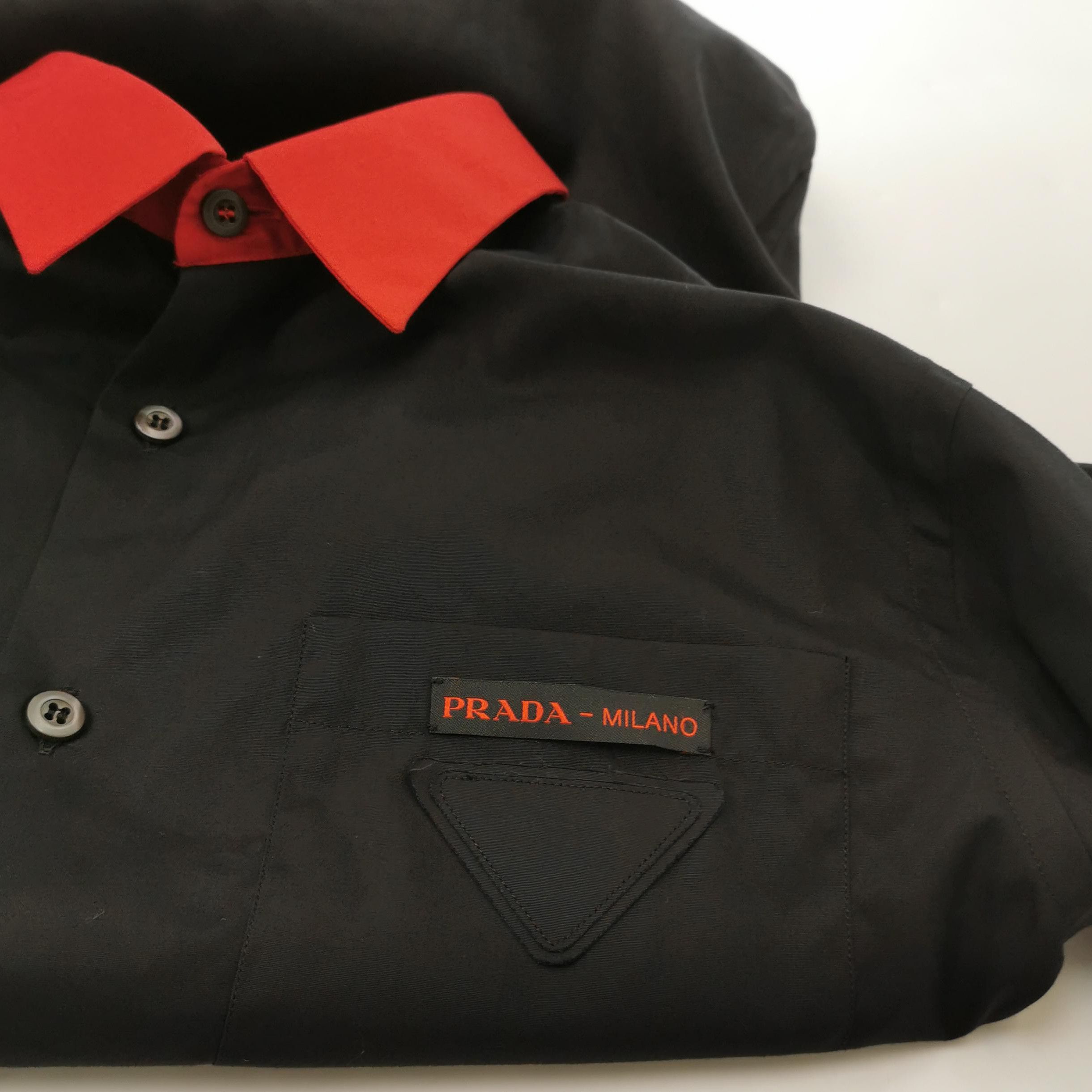 Prada Prada Colorblock Long Sleeve Shirt 0089 Size M / US 6-8 / IT 42-44 - 3 Thumbnail
